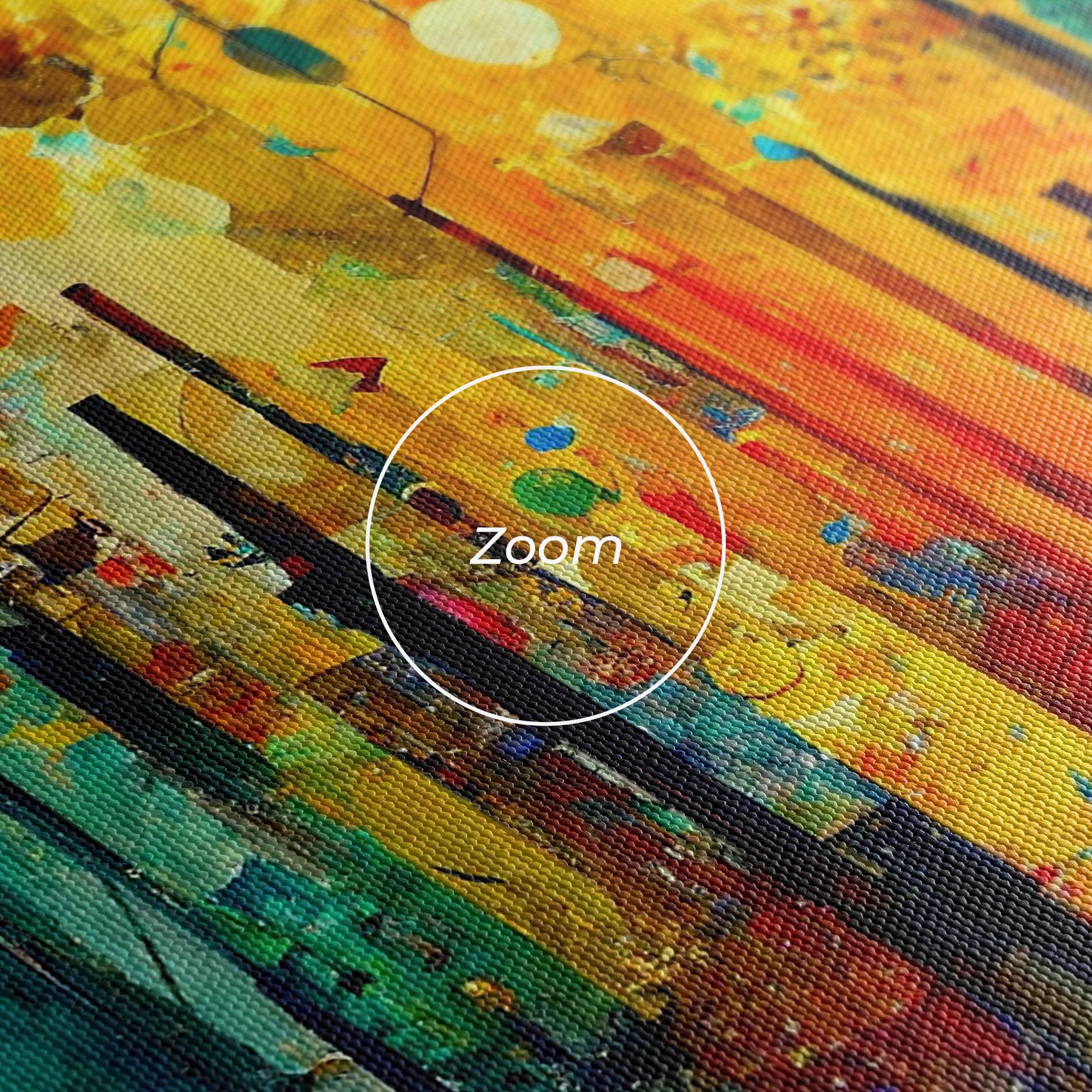 Vászonkép Black Lines On Yellow Light mockup 3