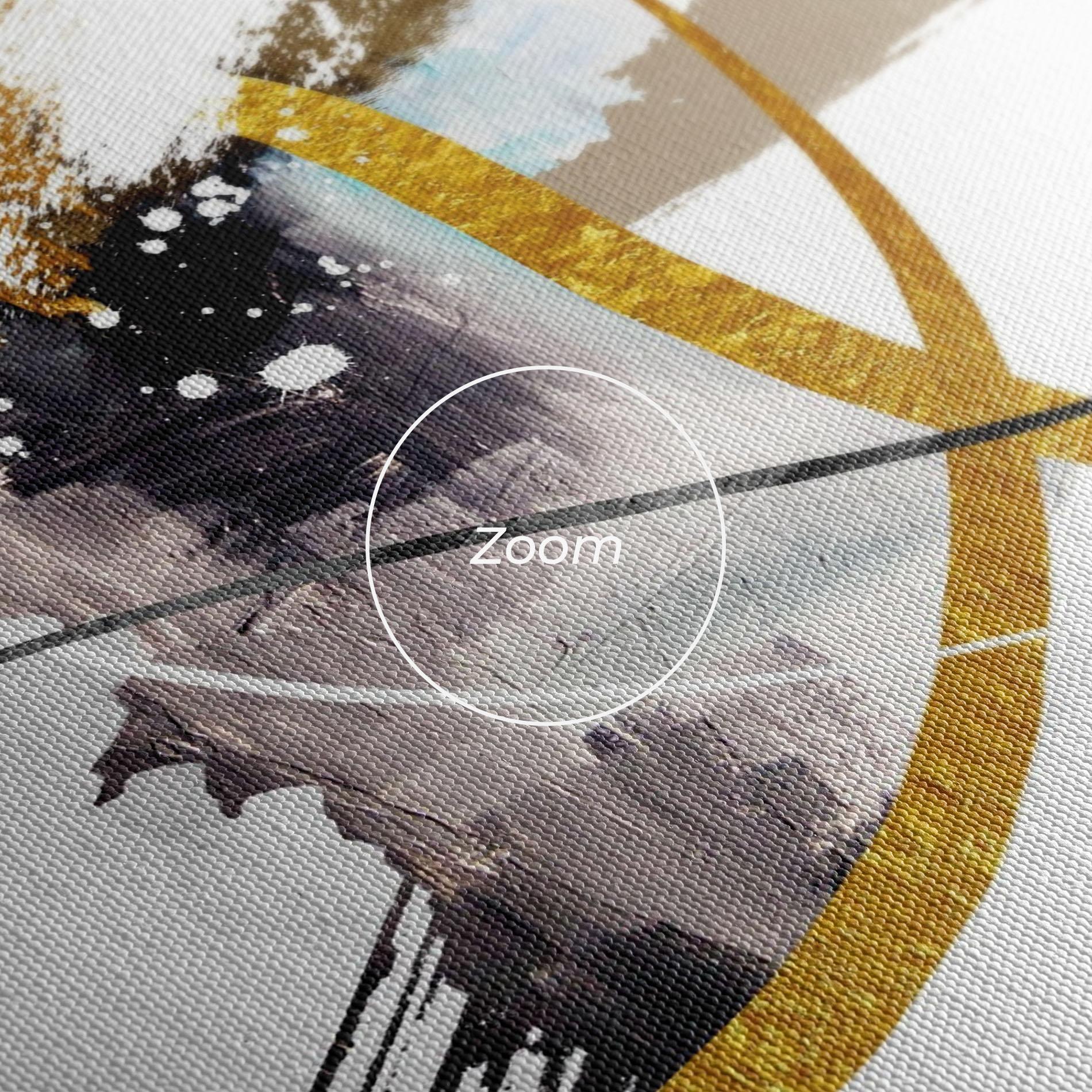 Vászonkép Chaotic Golden Painting mockup 3