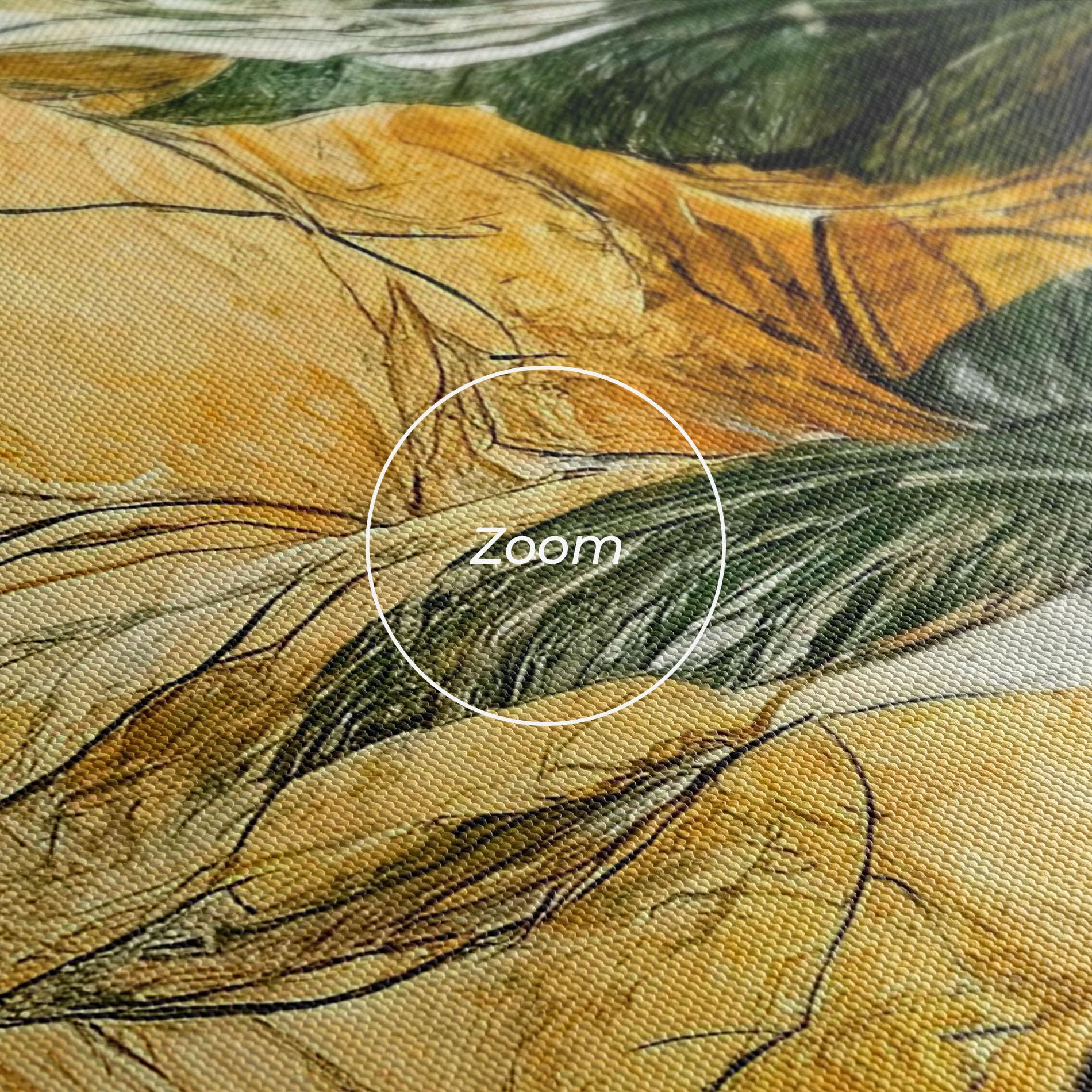 Vászonkép Gold And Green Leafes mockup 3