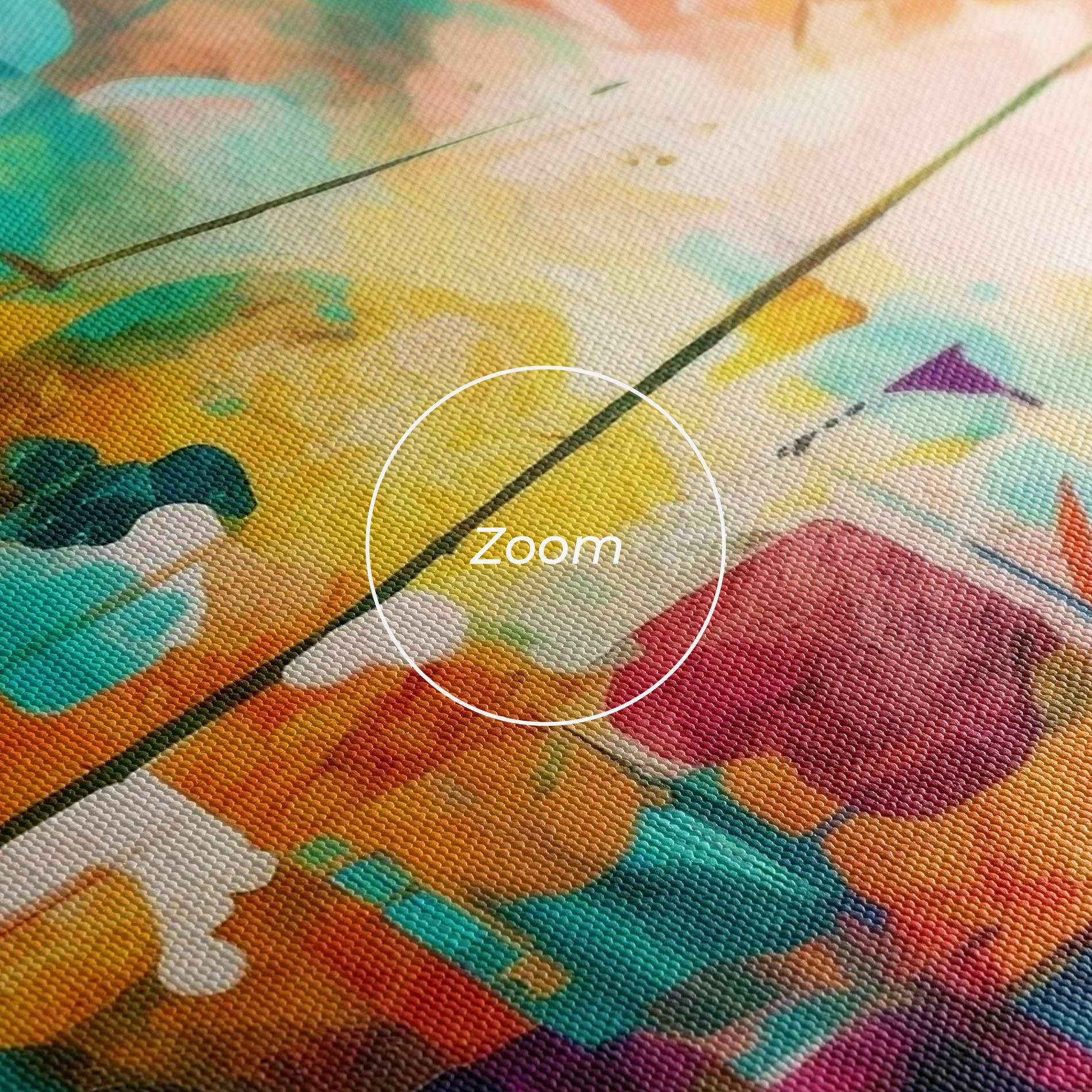 Vászonkép Vibrant Colors On Blue Background mockup 3