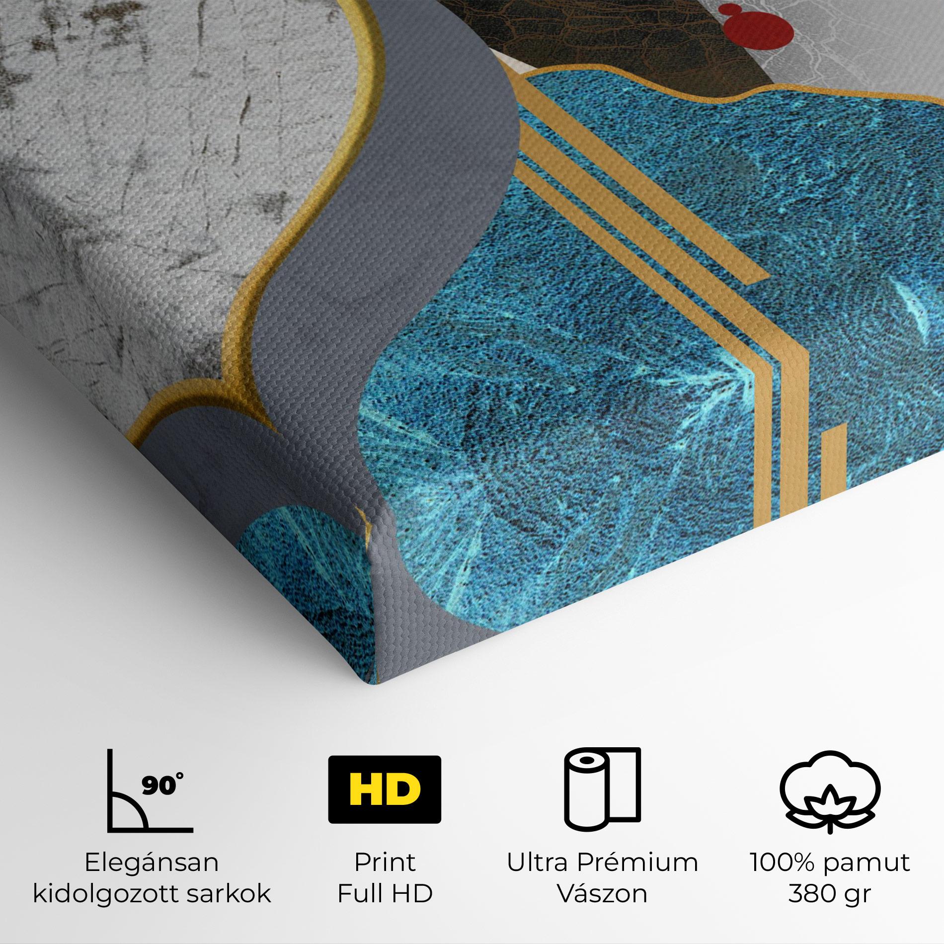 Vászonkép Abstract Blue Face mockup 4