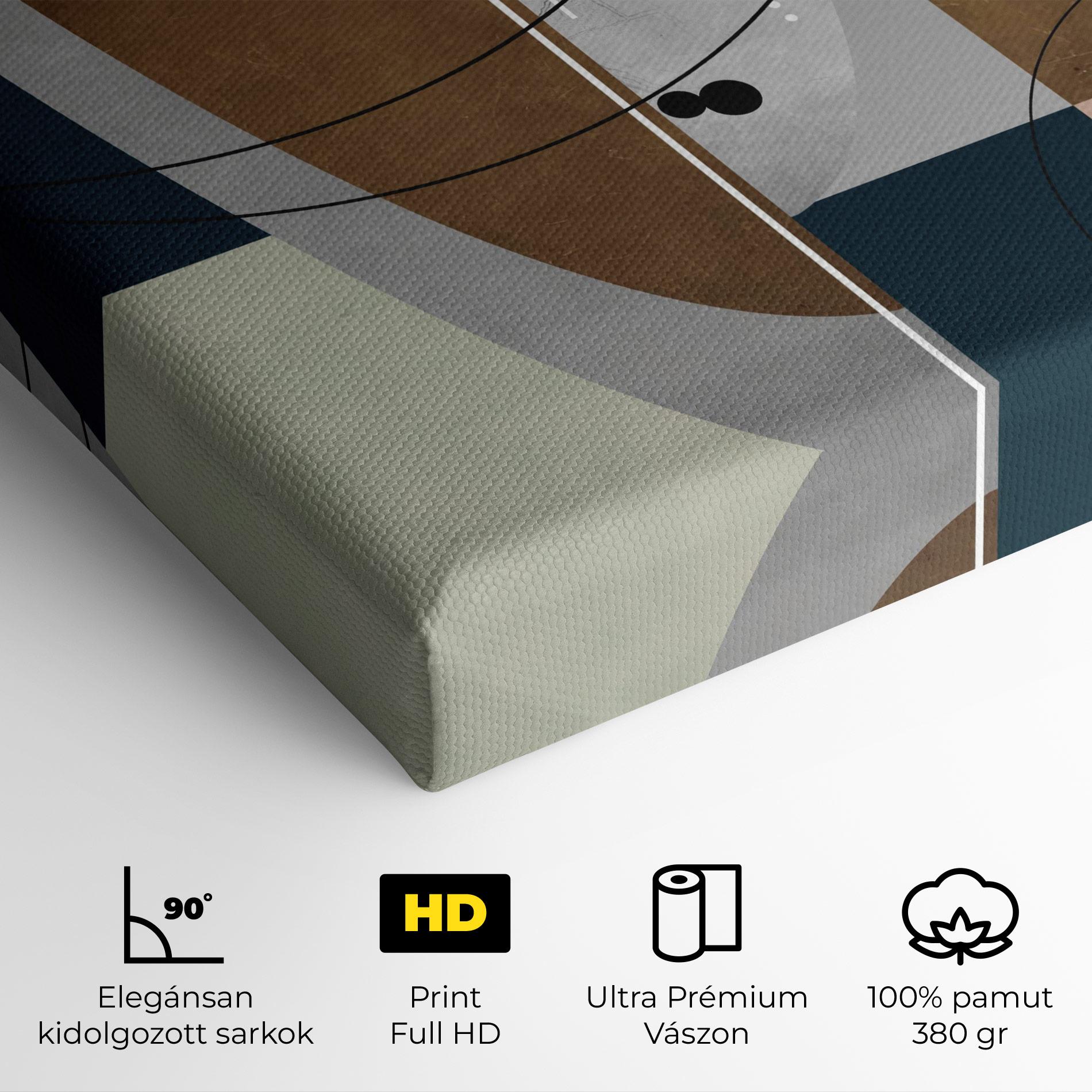 Vászonkép Abstract Brown Face mockup 4