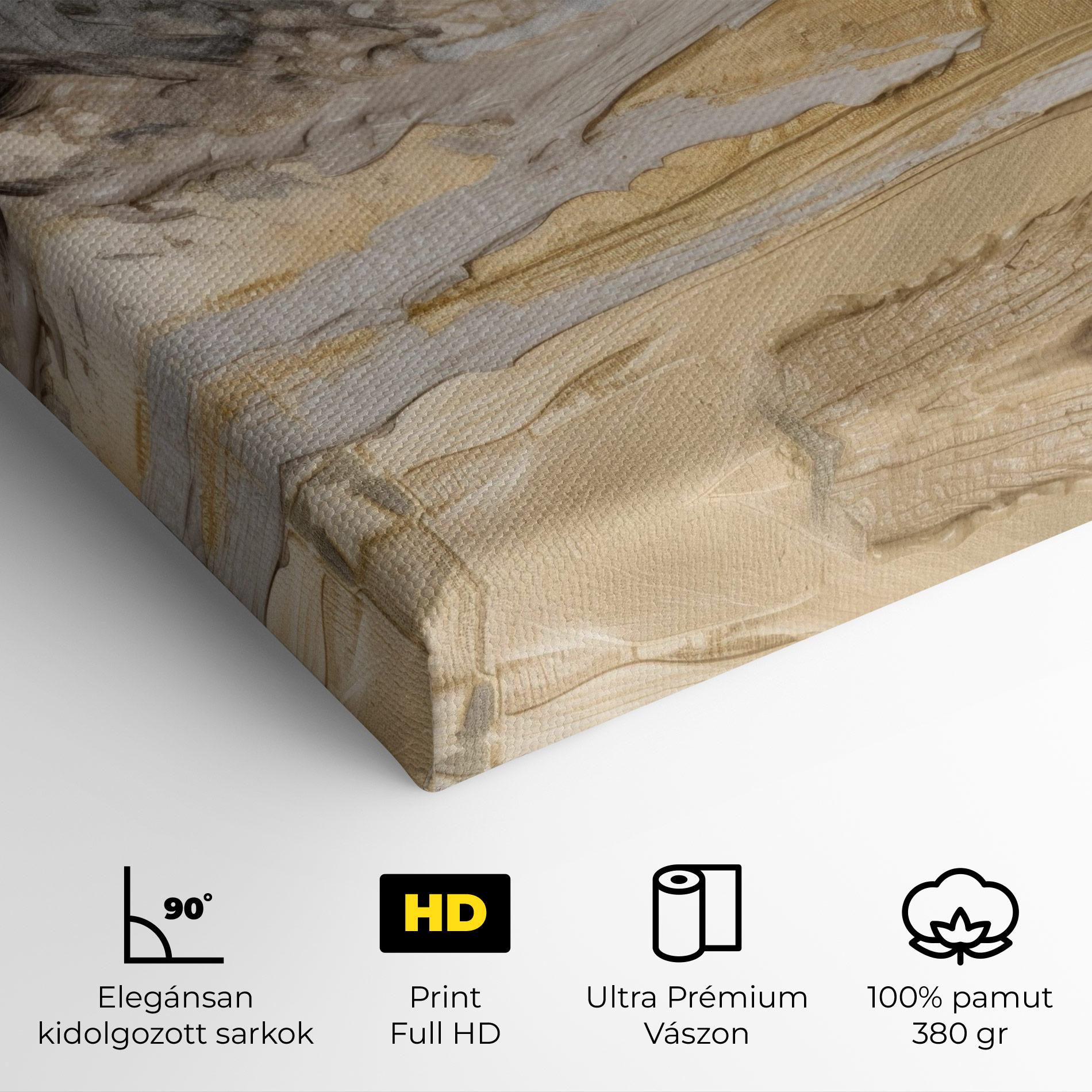 Vászonkép Abstract White Waves mockup 4