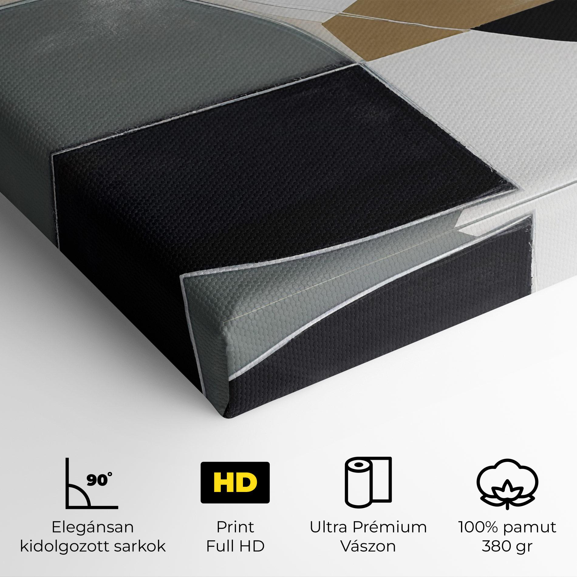 Vászonkép Black Grey Shape mockup 4