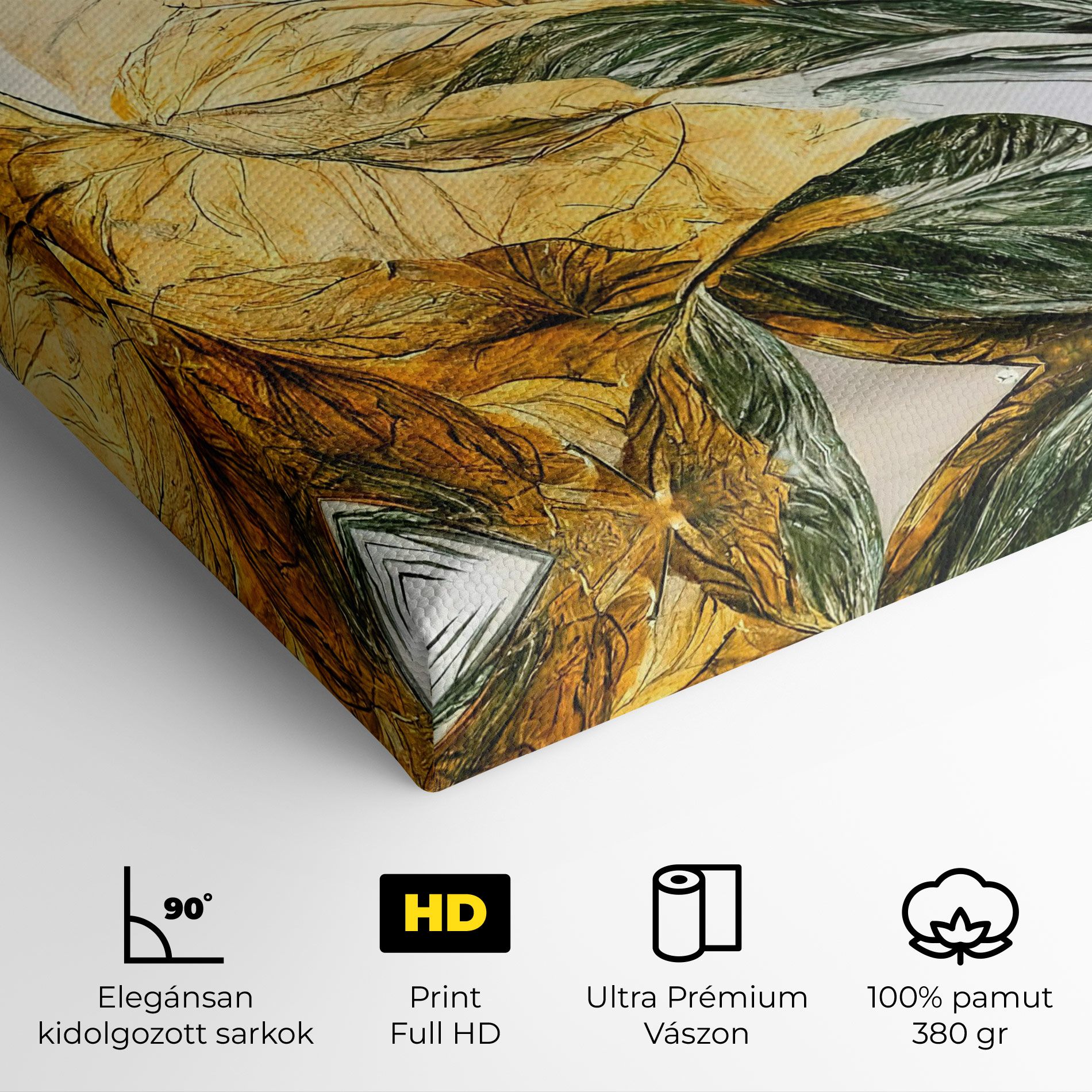 Gold And Green Leafes mockup 4