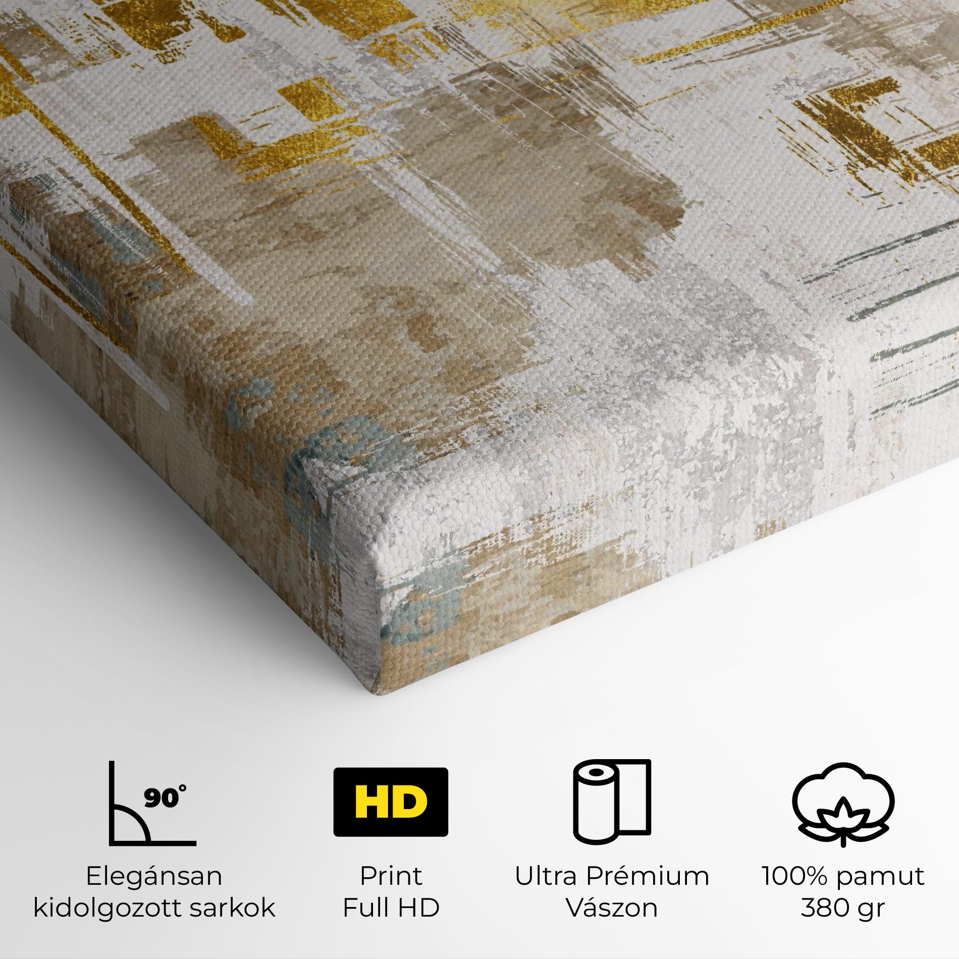 Vászonkép Gold And White Brush mockup 4