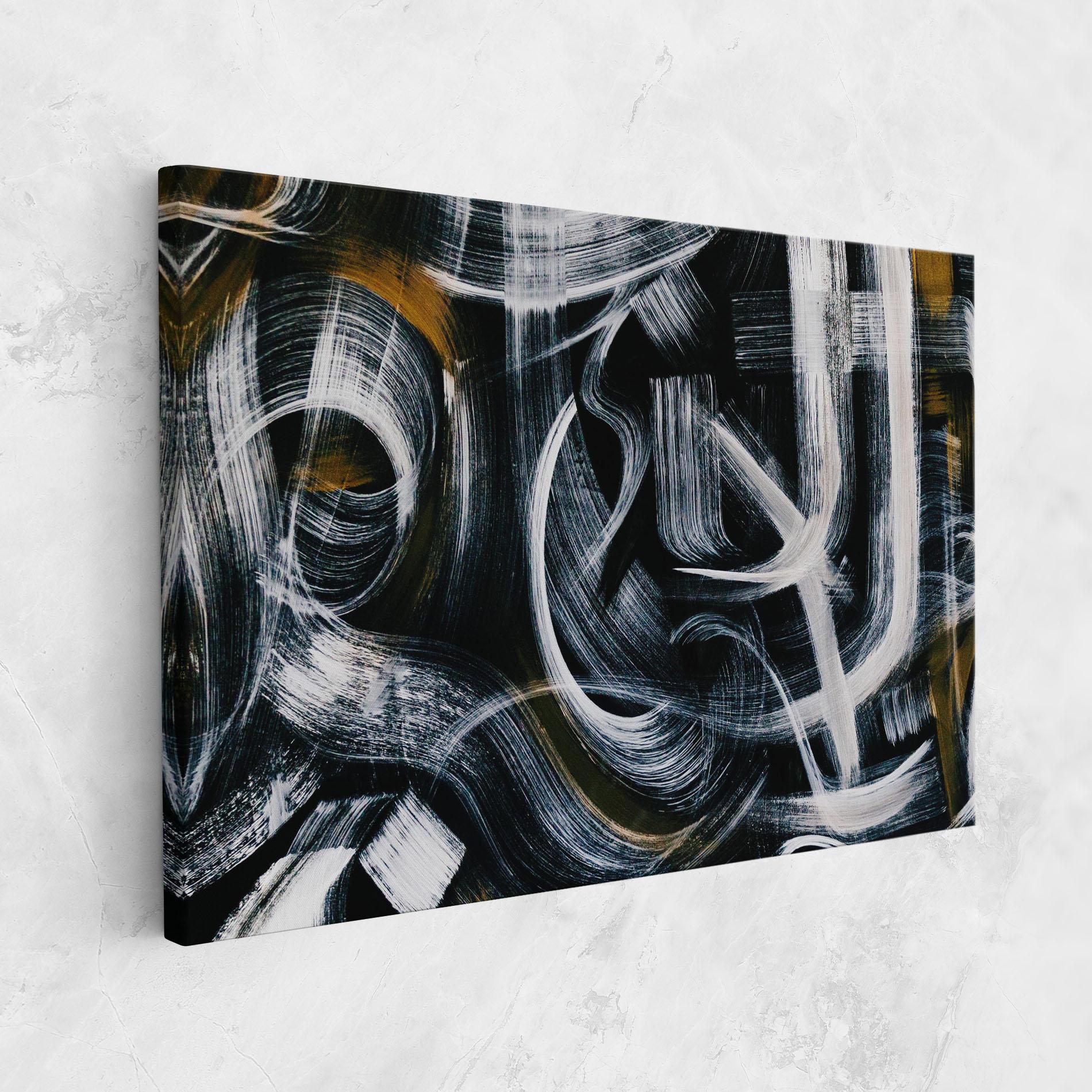 Vászonkép White Brush Lines mockup 1