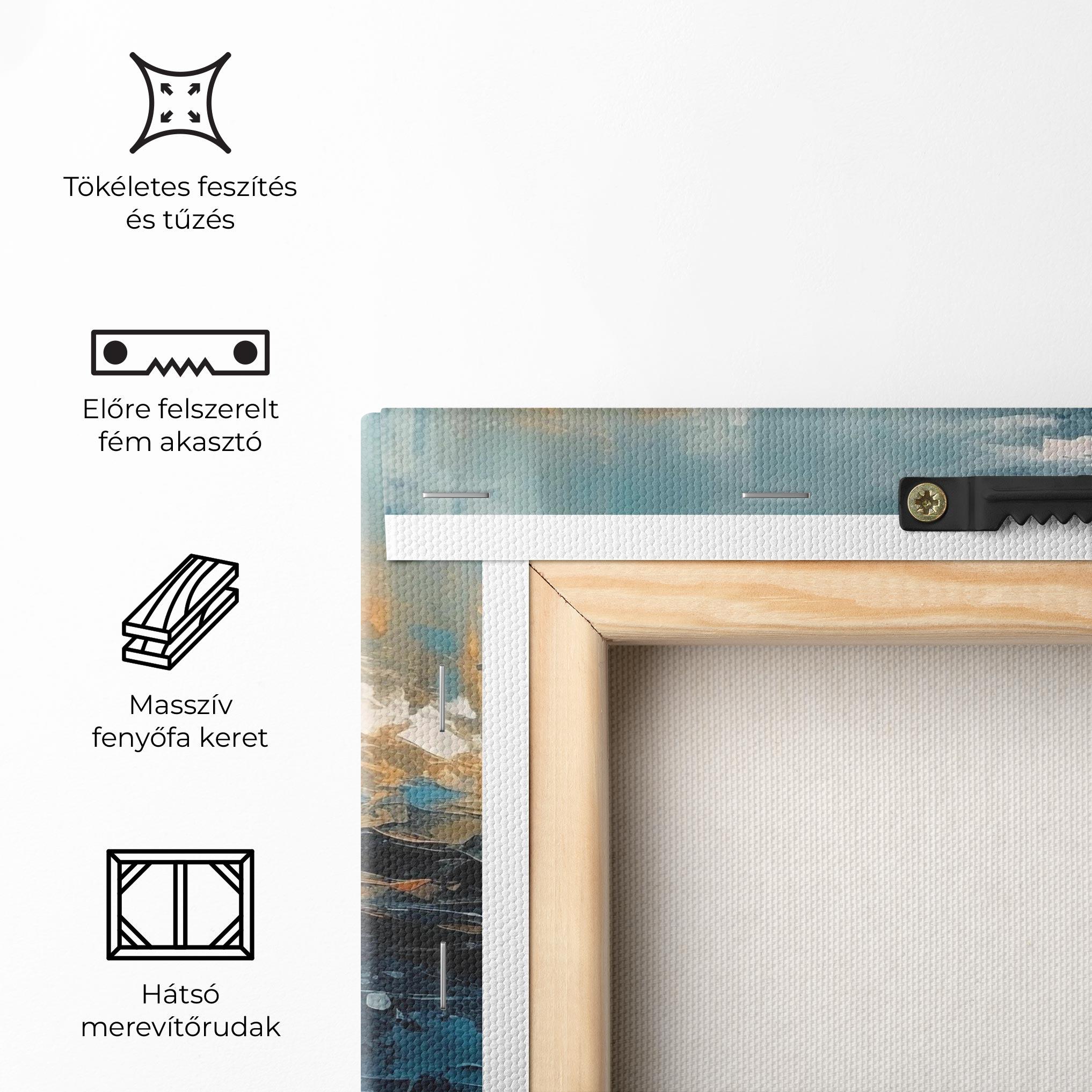 Vászonkép Abstract Blue Art mockup 5