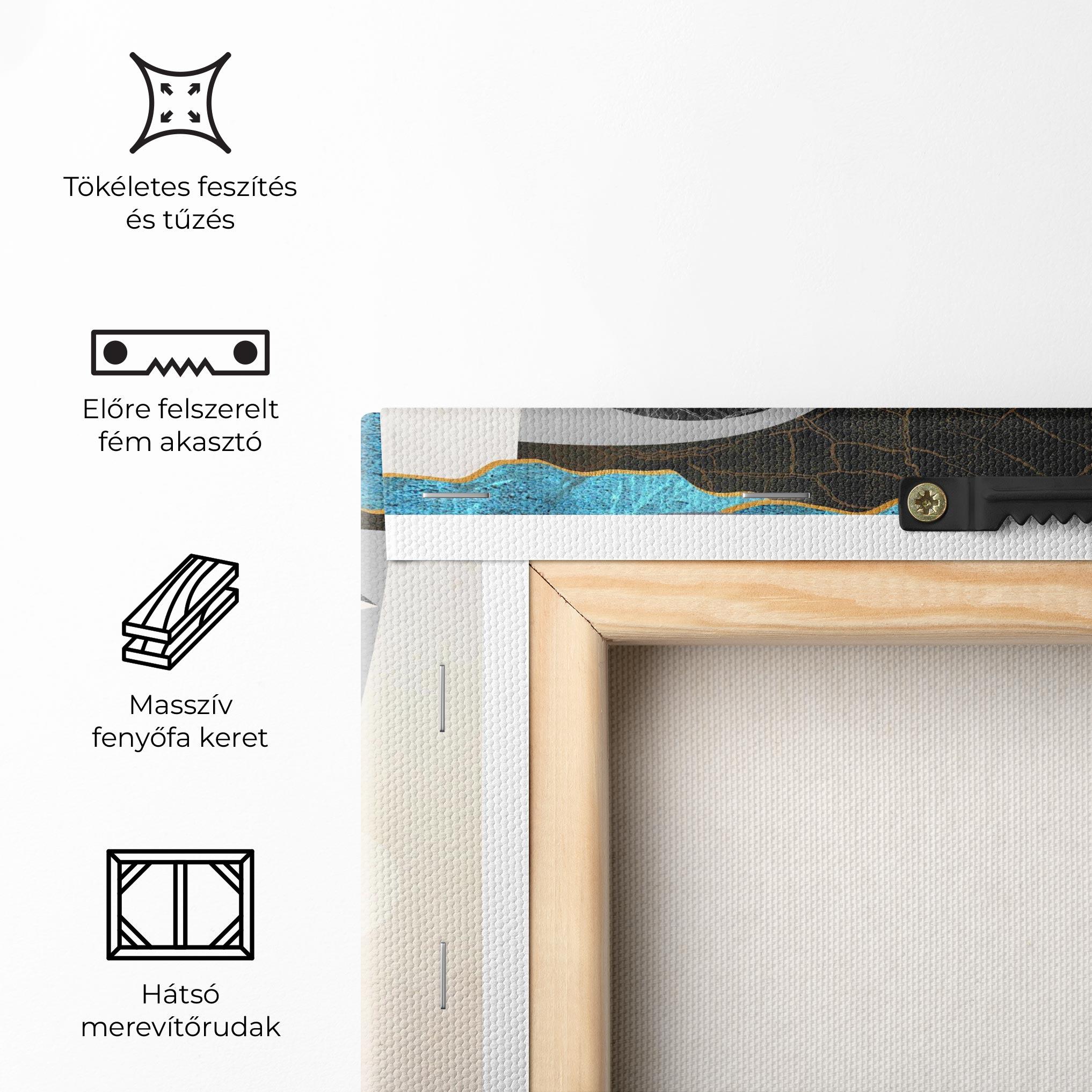 Vászonkép Abstract Blue Face mockup 5