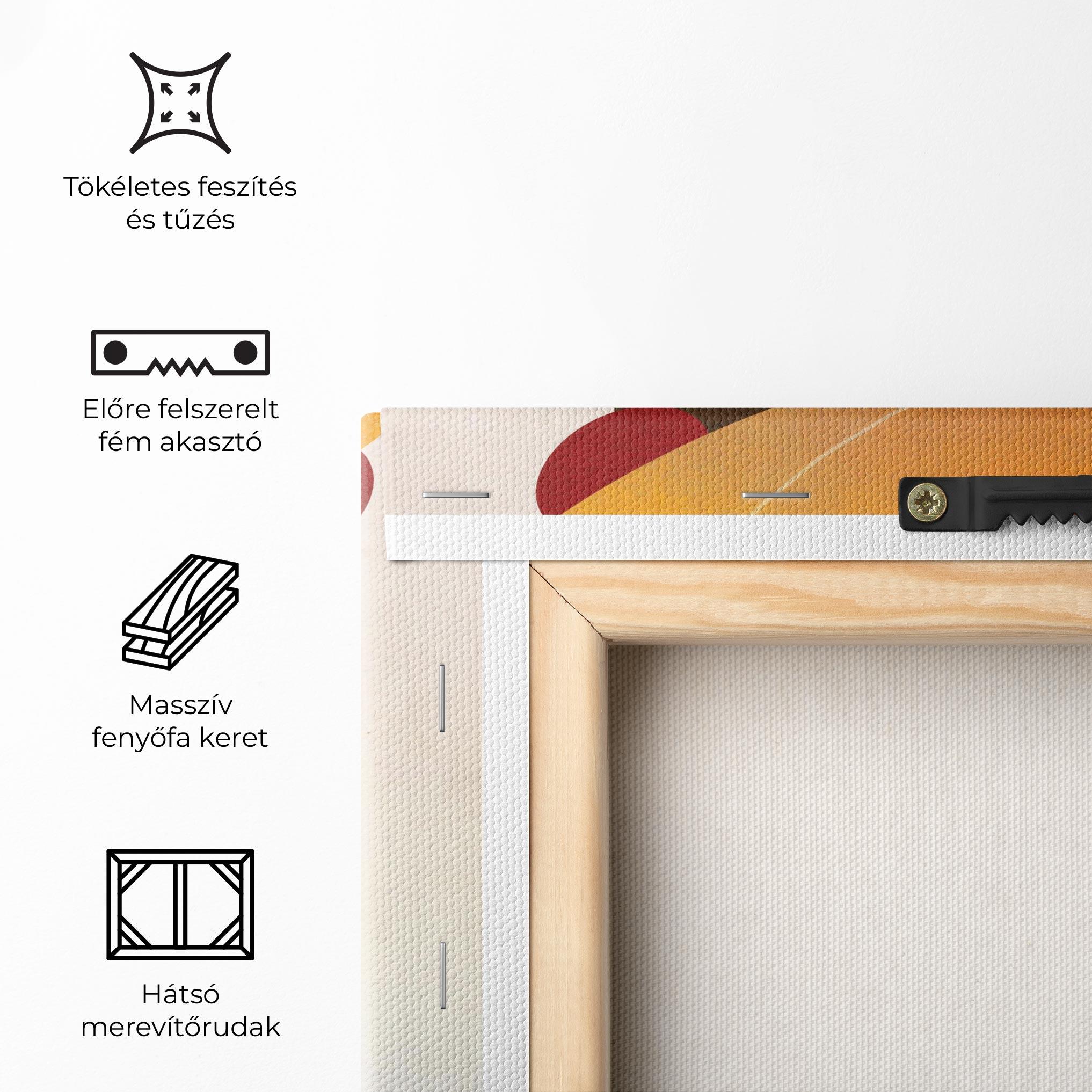 Vászonkép Abstract Orange Face mockup 5