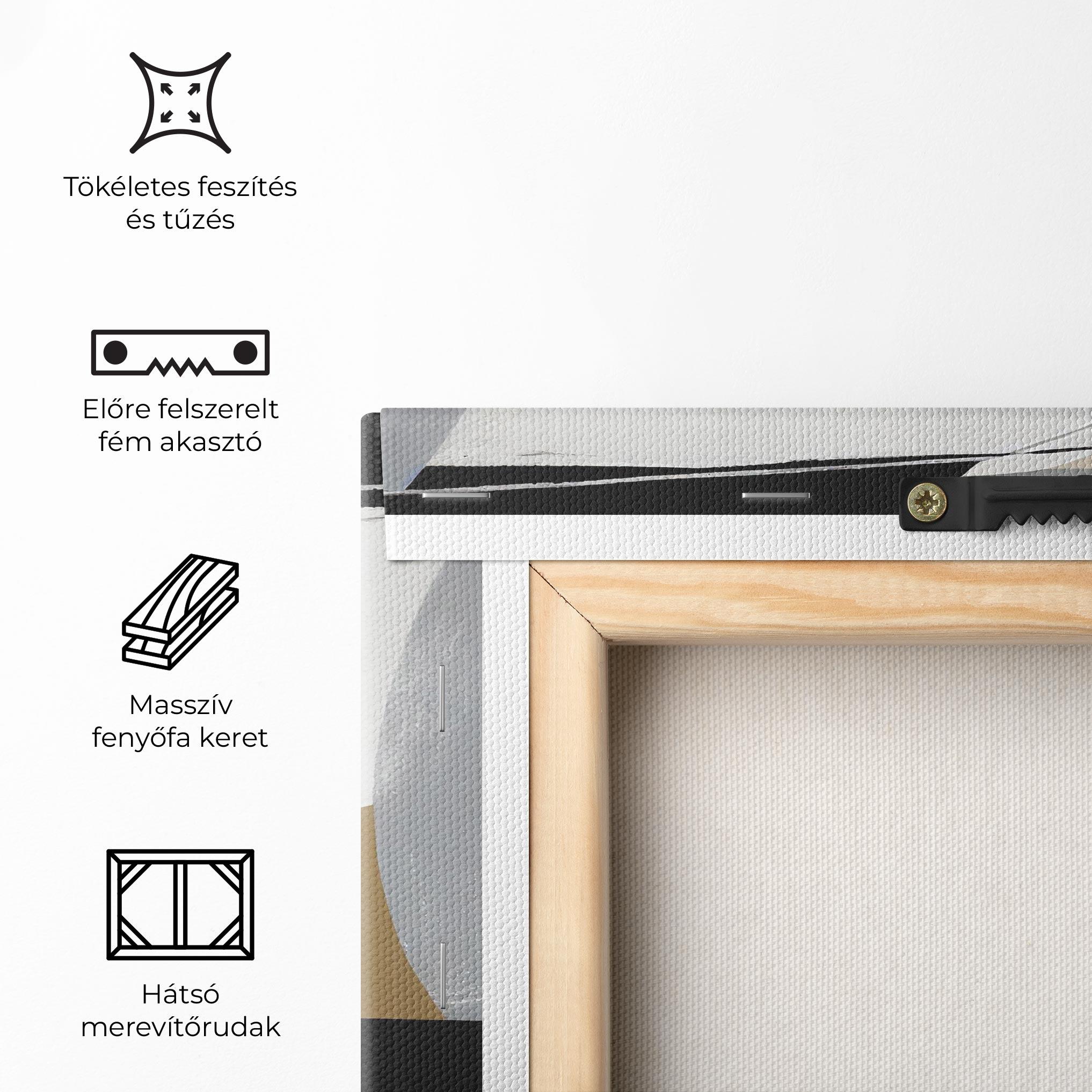 Vászonkép Black Grey Shape mockup 5