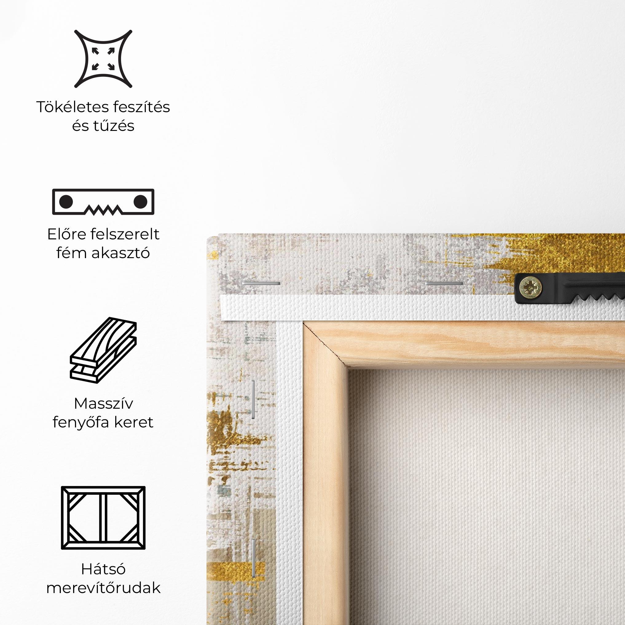 Vászonkép Gold And White Brush mockup 5