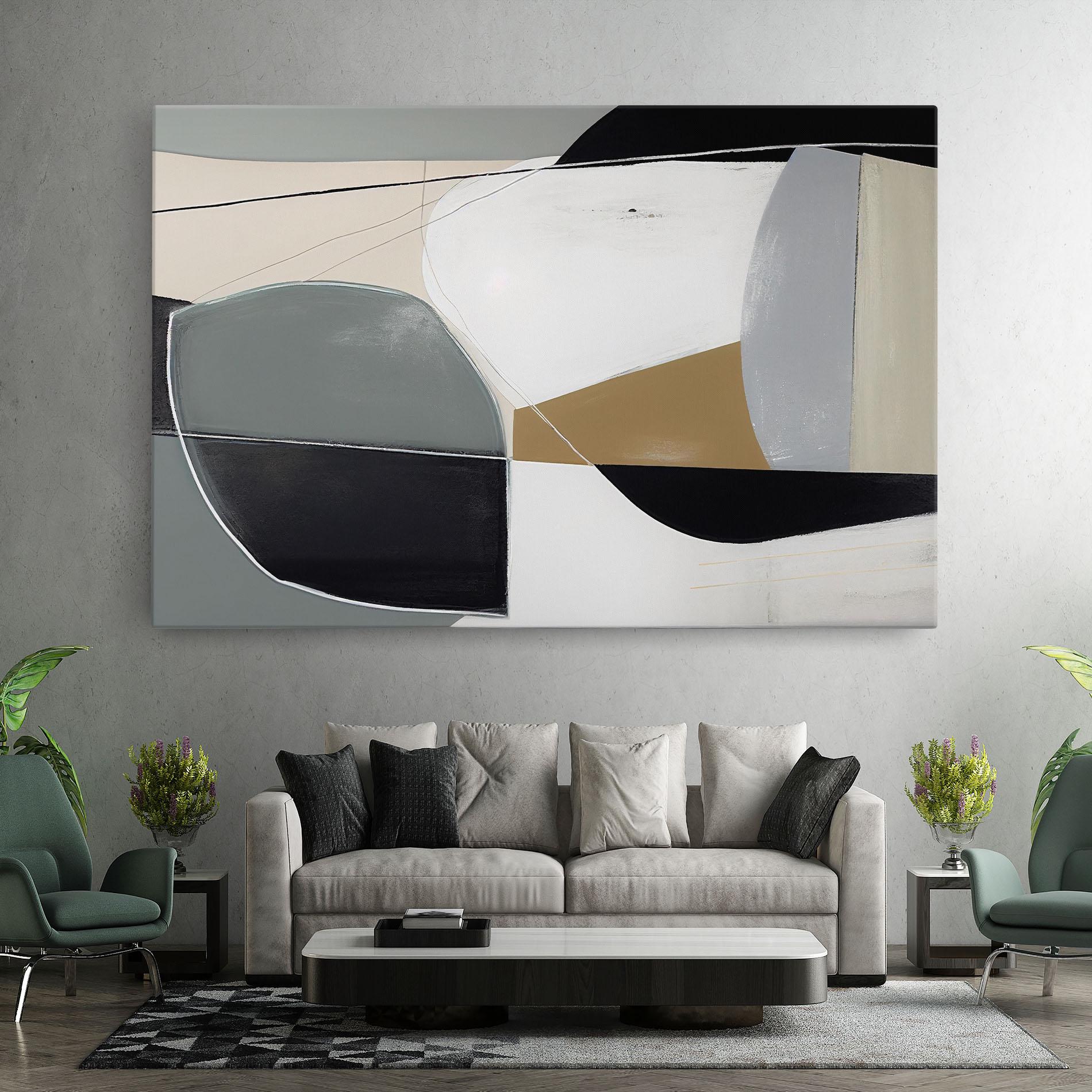 Vászonkép Black Grey Shape mockup 7