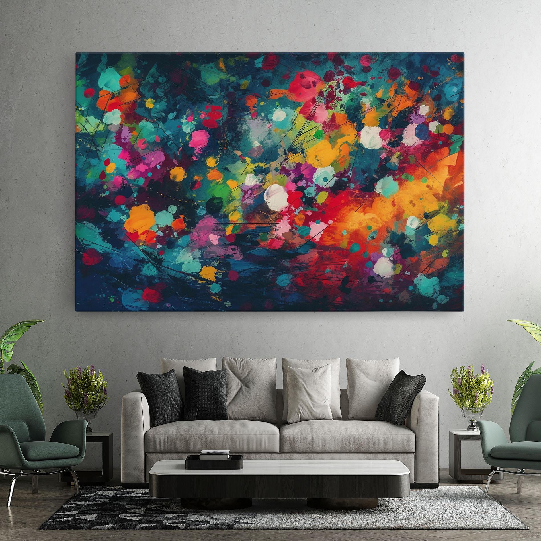 Vászonkép Colors Blue Background mockup 7