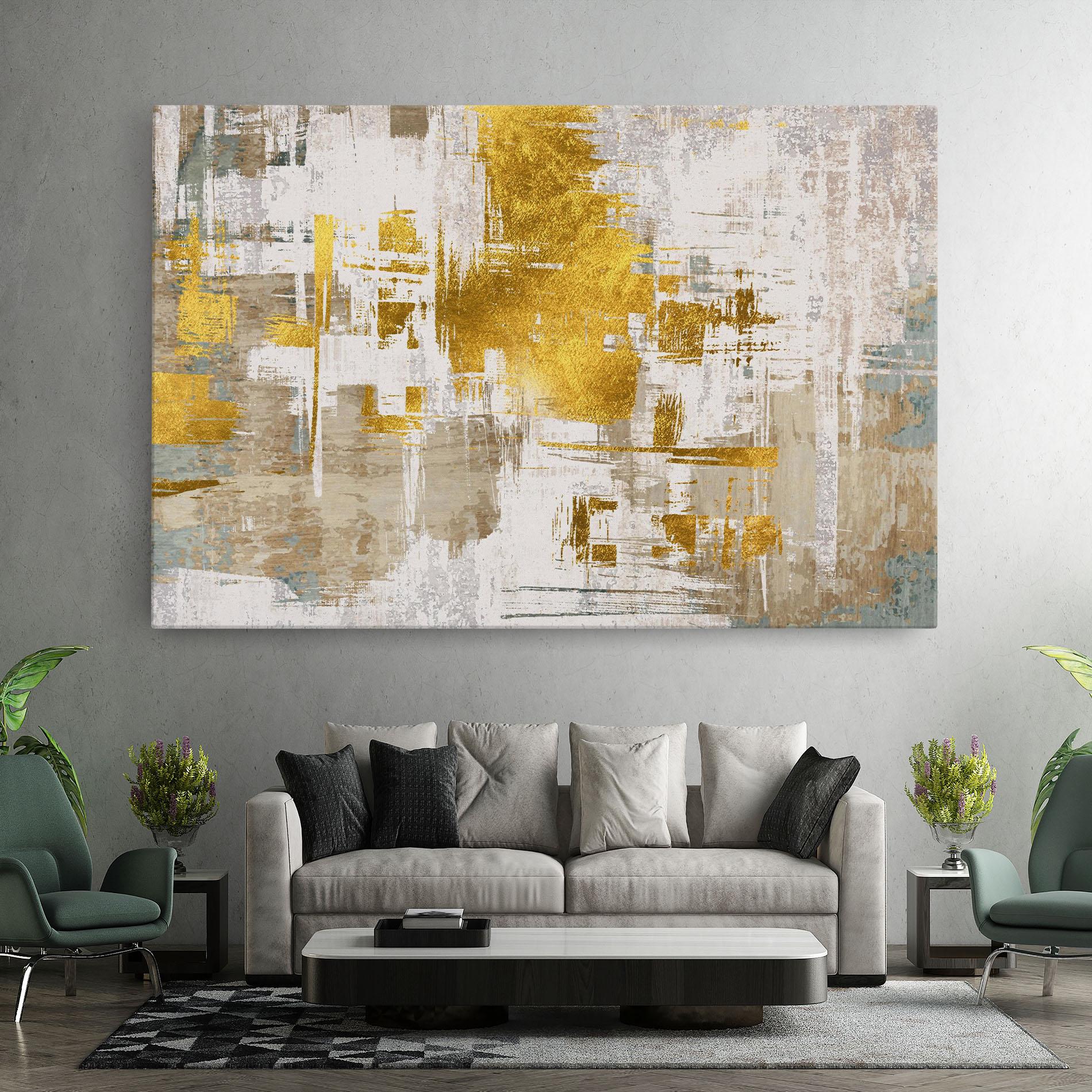 Vászonkép Gold And White Brush mockup 7