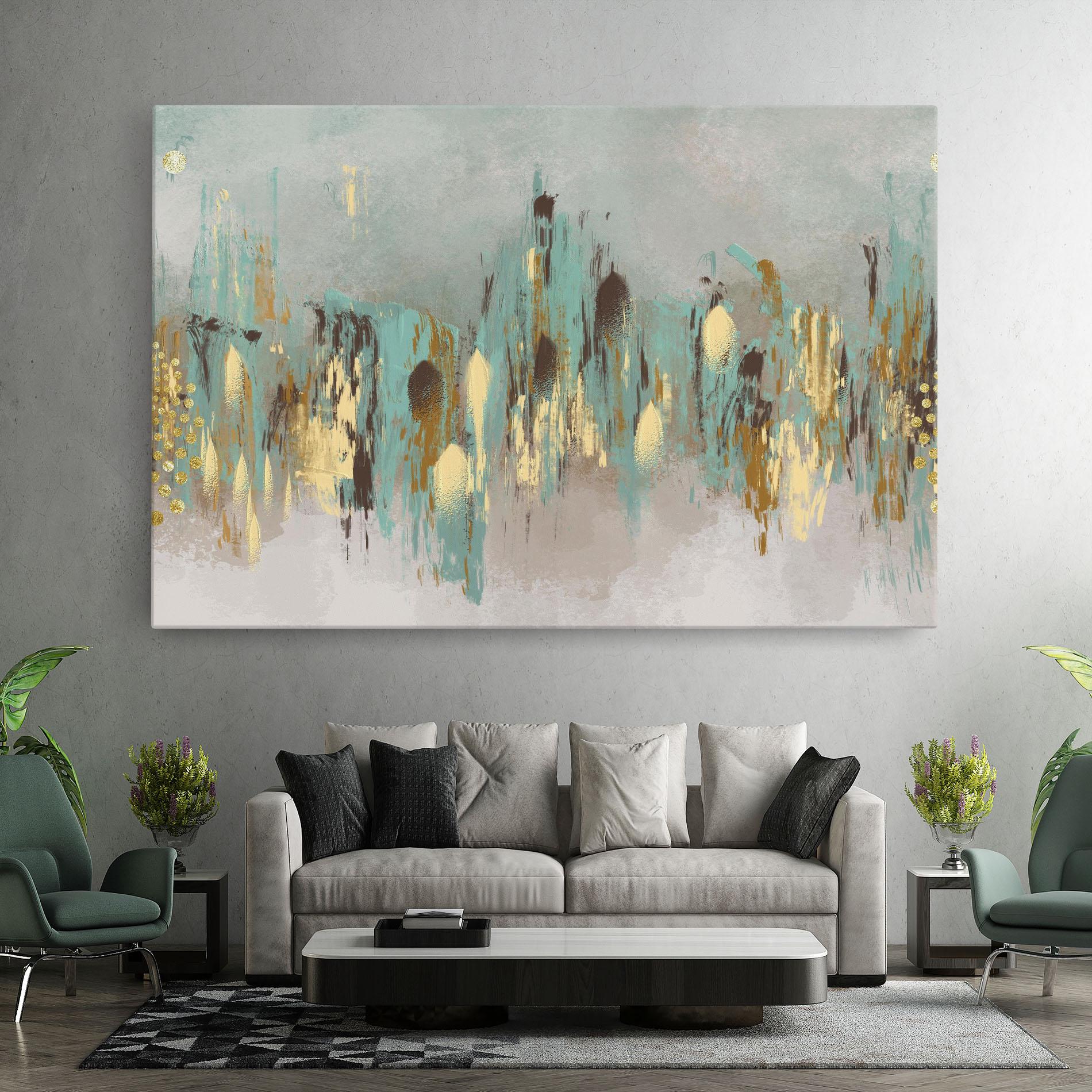 Vászonkép Gold Spiral Points mockup 7