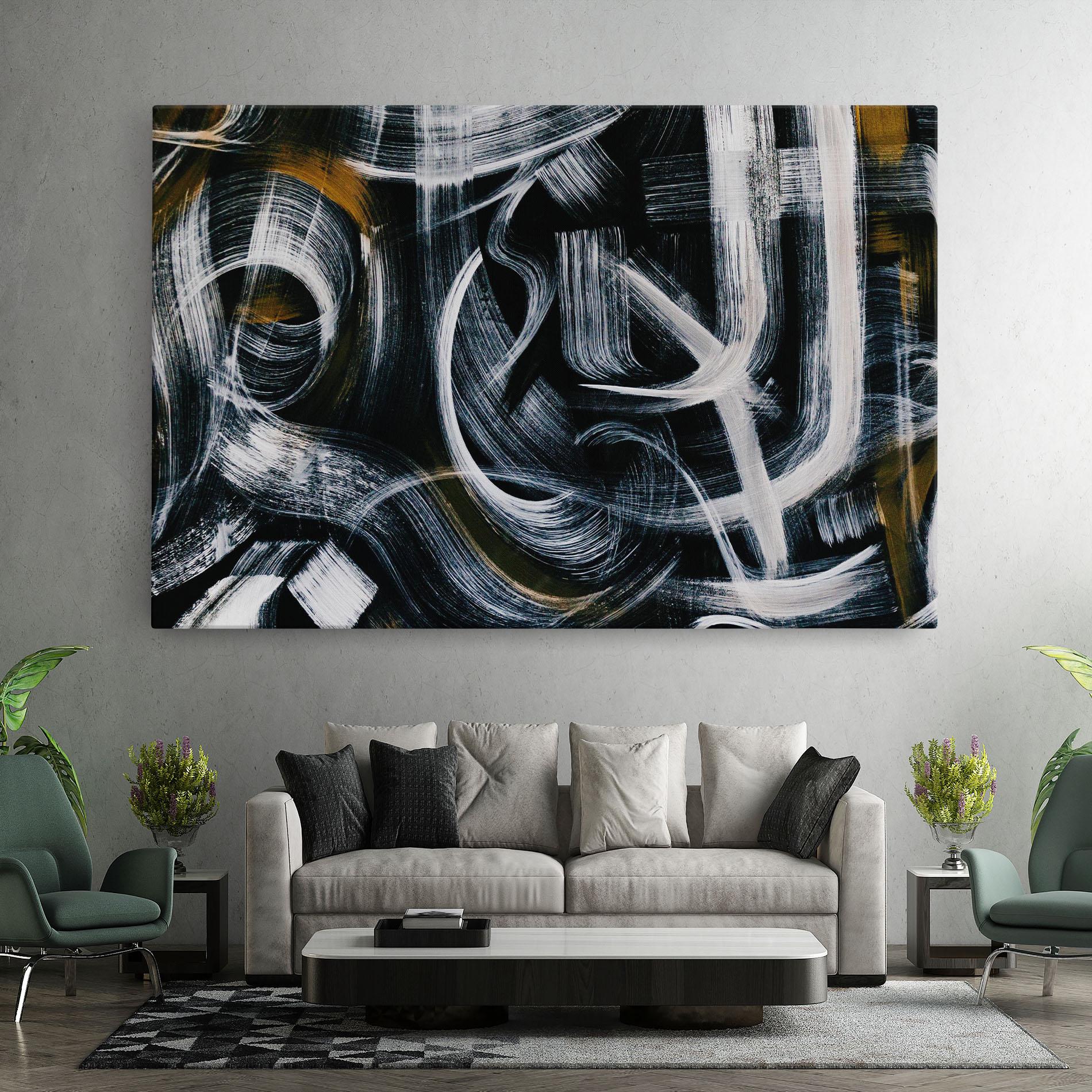 Vászonkép White Brush Lines mockup 7