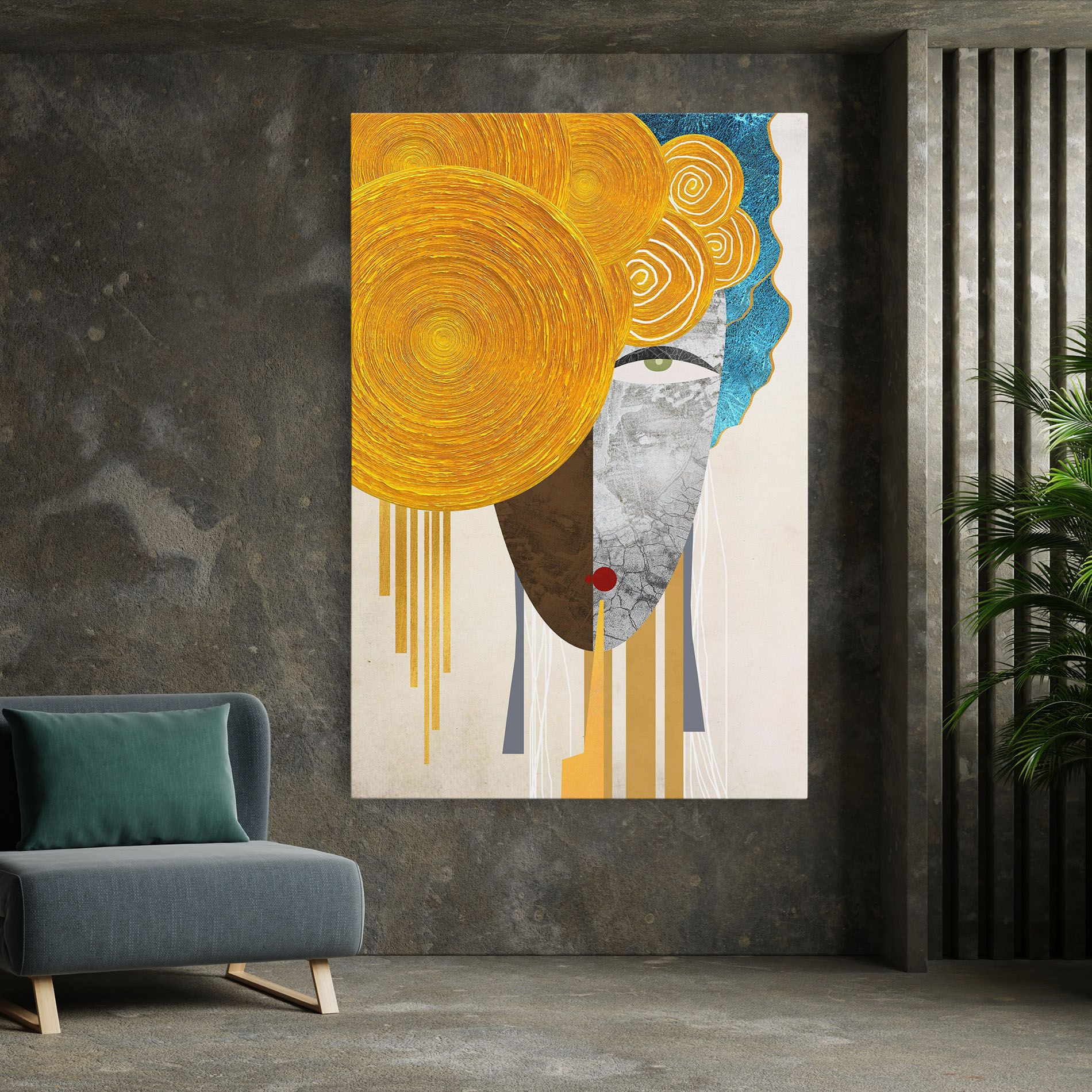 Abstract Grey Face 1 mockup 7