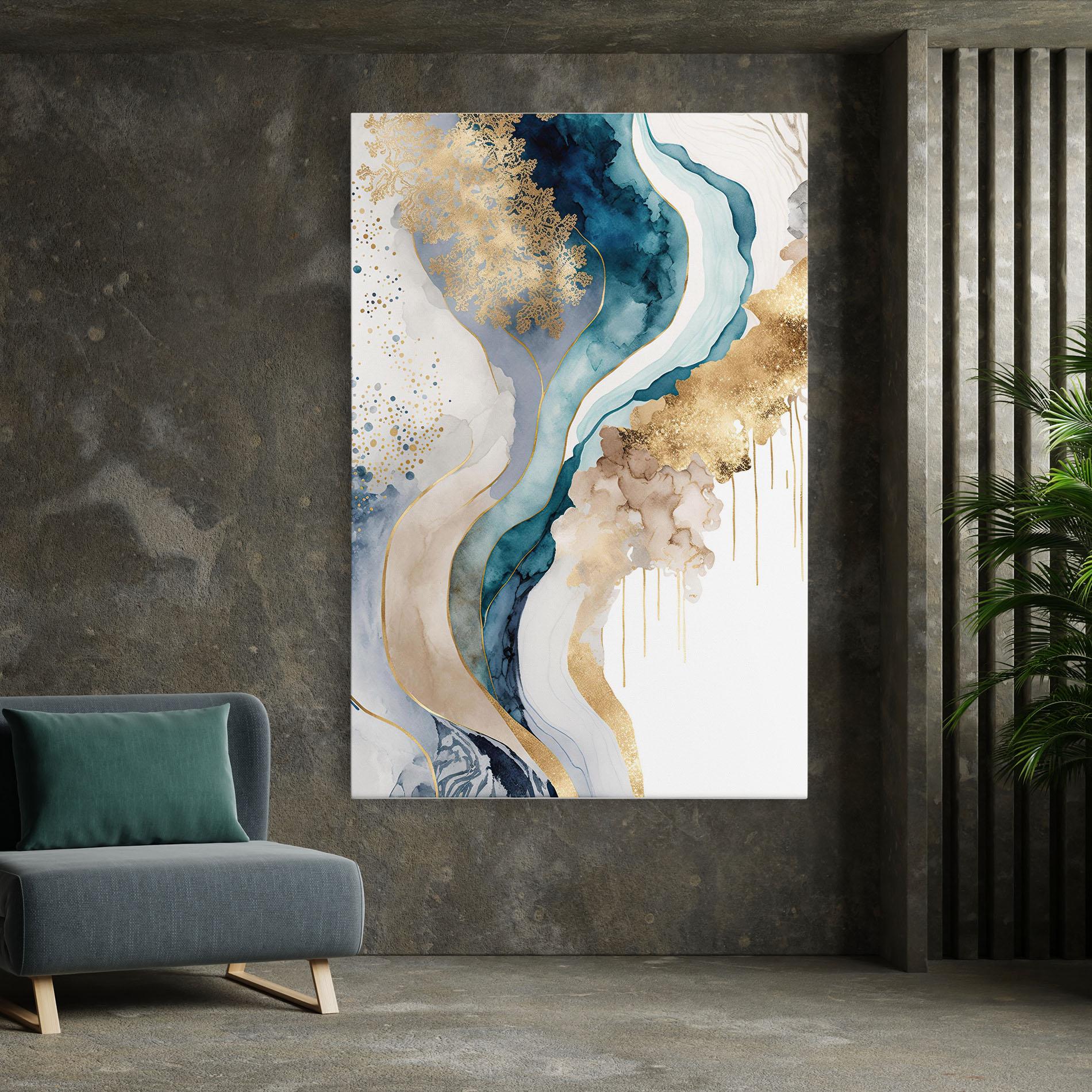 Vászonkép Light Blue Waves mockup 7