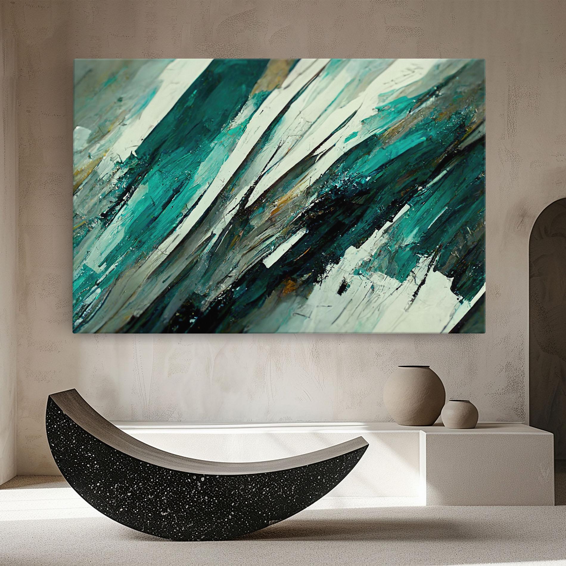 Vászonkép Abstract Green Artwork mockup 8