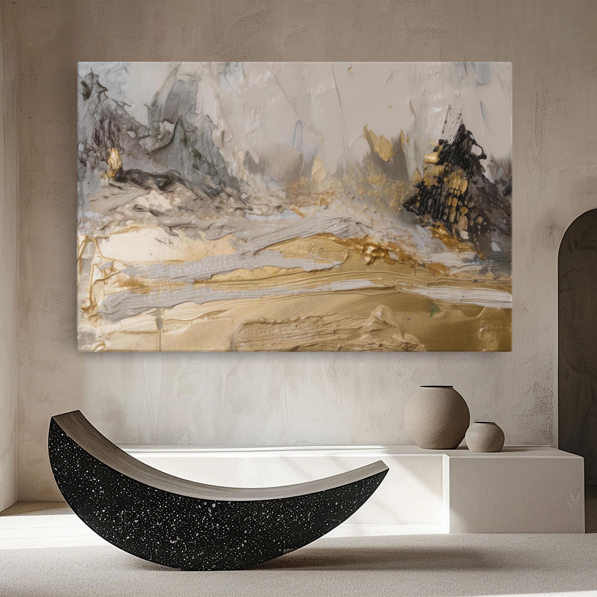 Vászonkép Abstract White Waves mockup 8