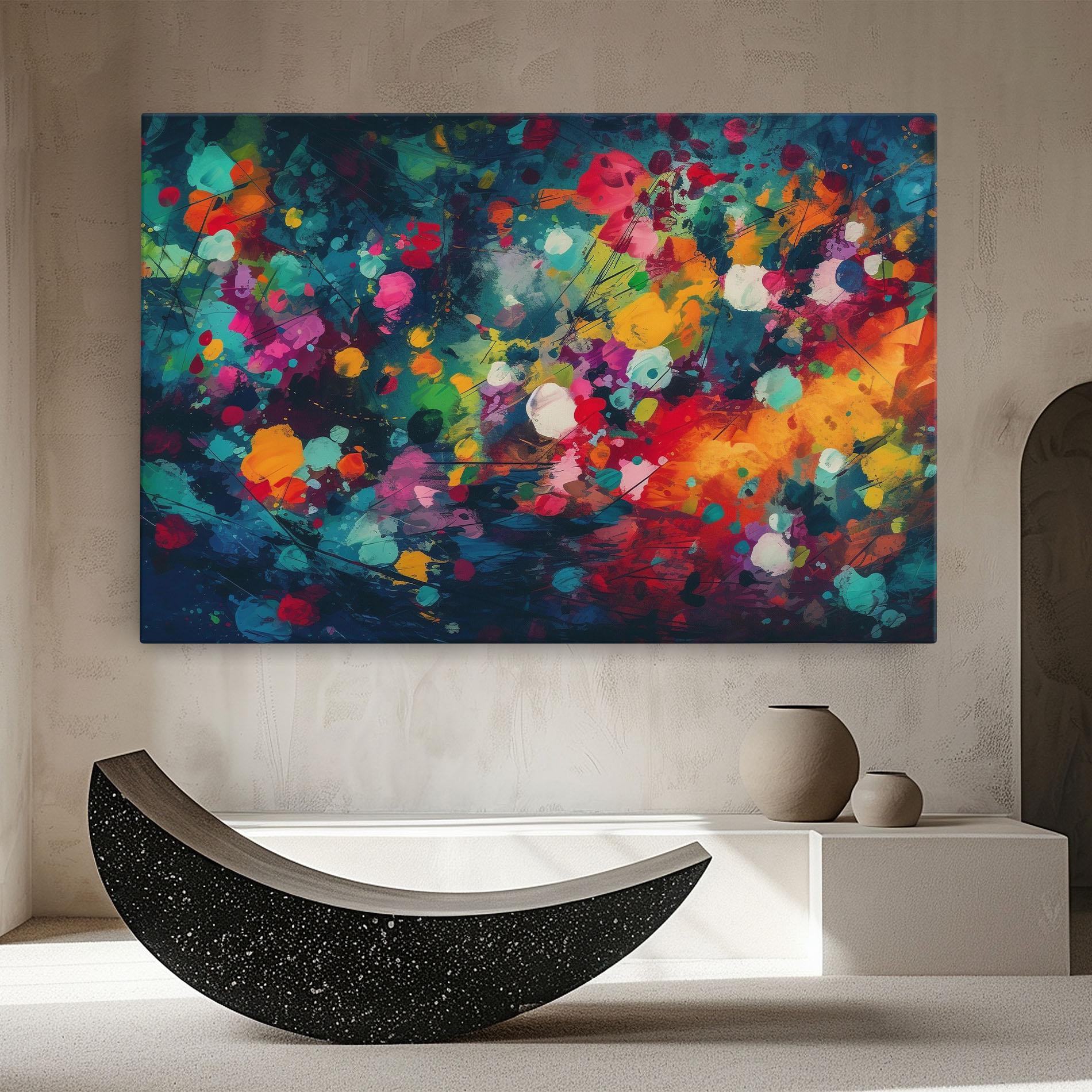 Vászonkép Colors Blue Background mockup 8