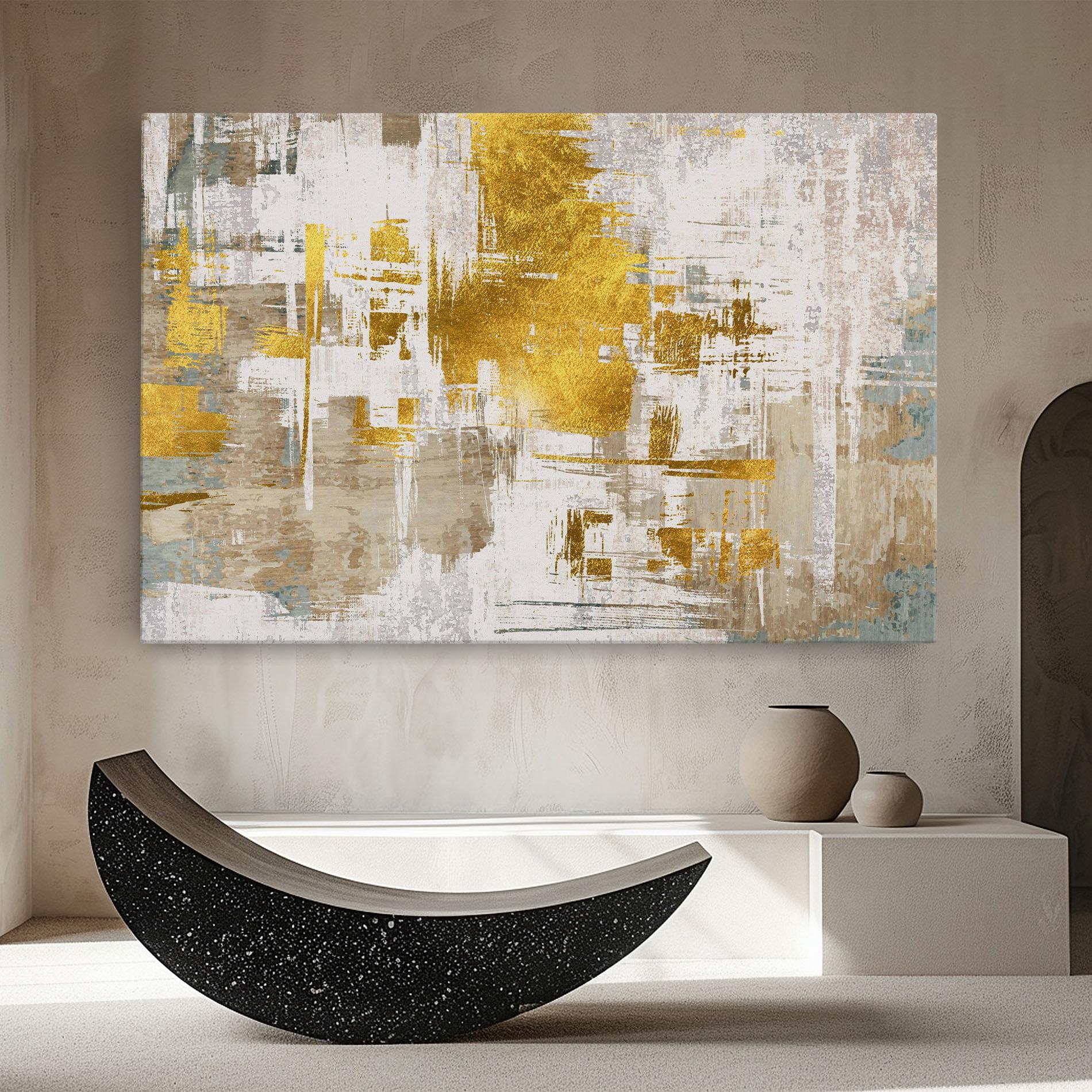 Vászonkép Gold And White Brush mockup 8