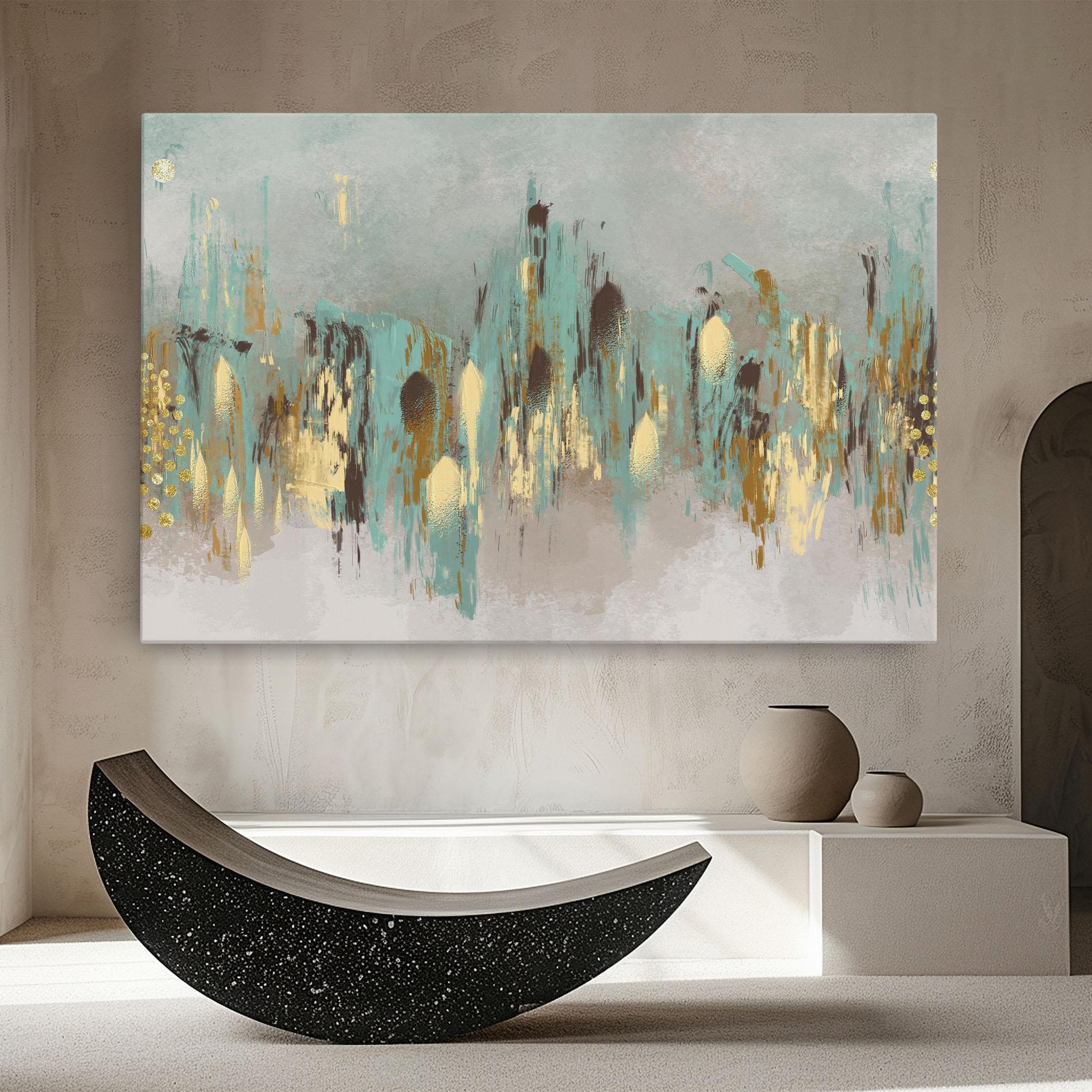 Vászonkép Gold Spiral Points mockup 8