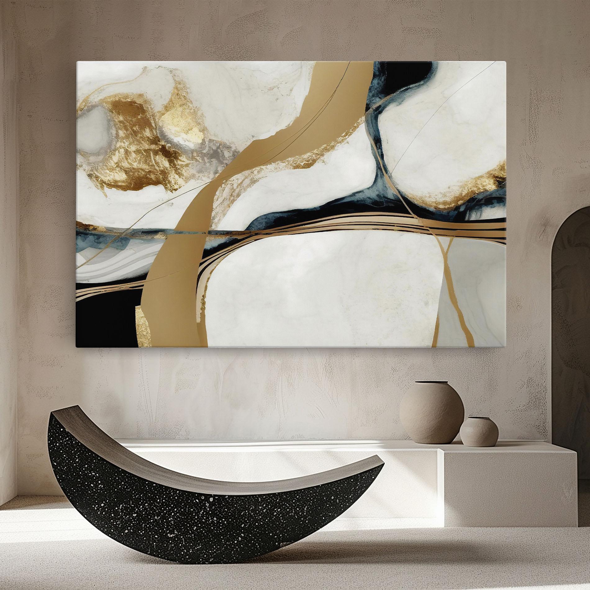 Vászonkép Golden Blue Marble mockup 8