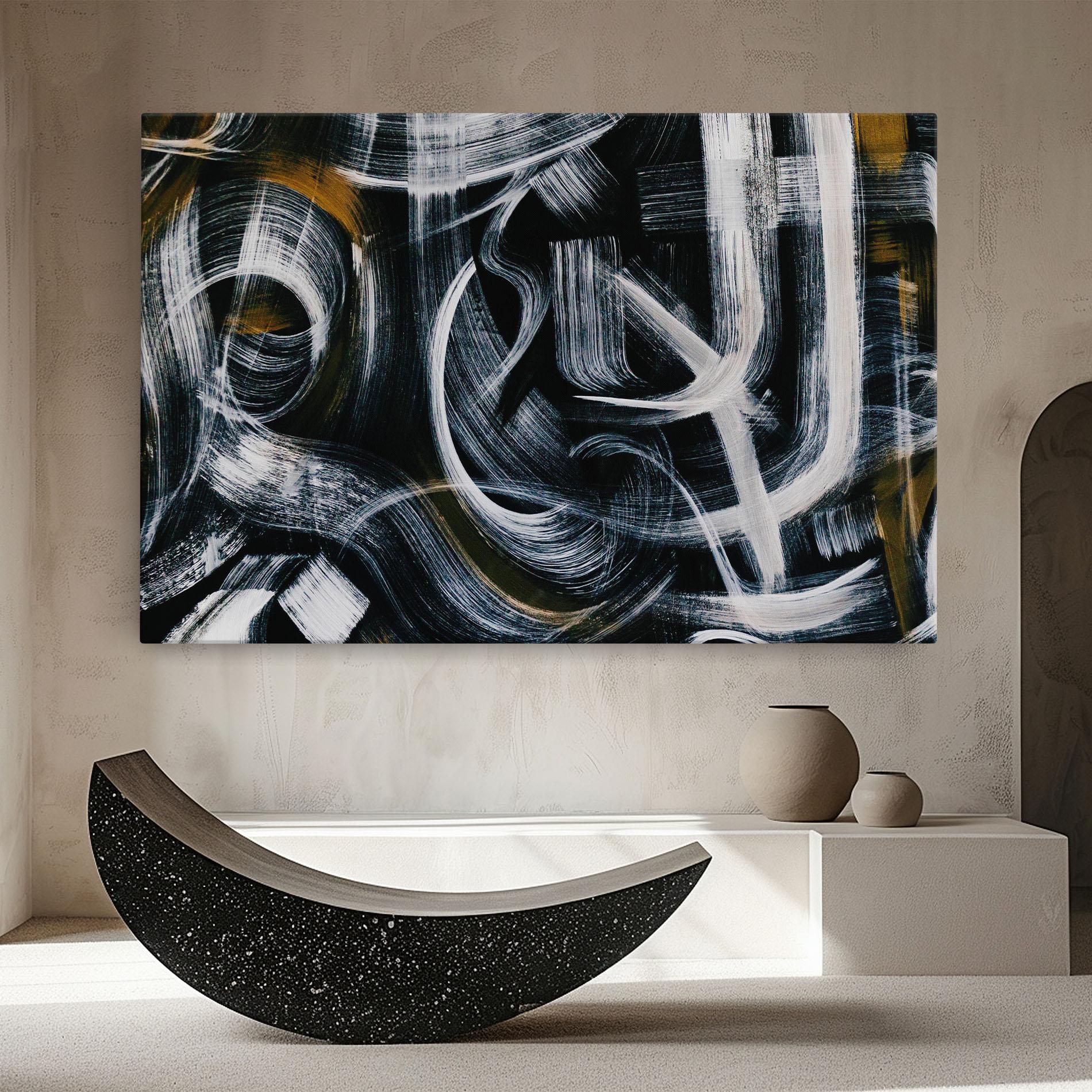 Vászonkép White Brush Lines mockup 8