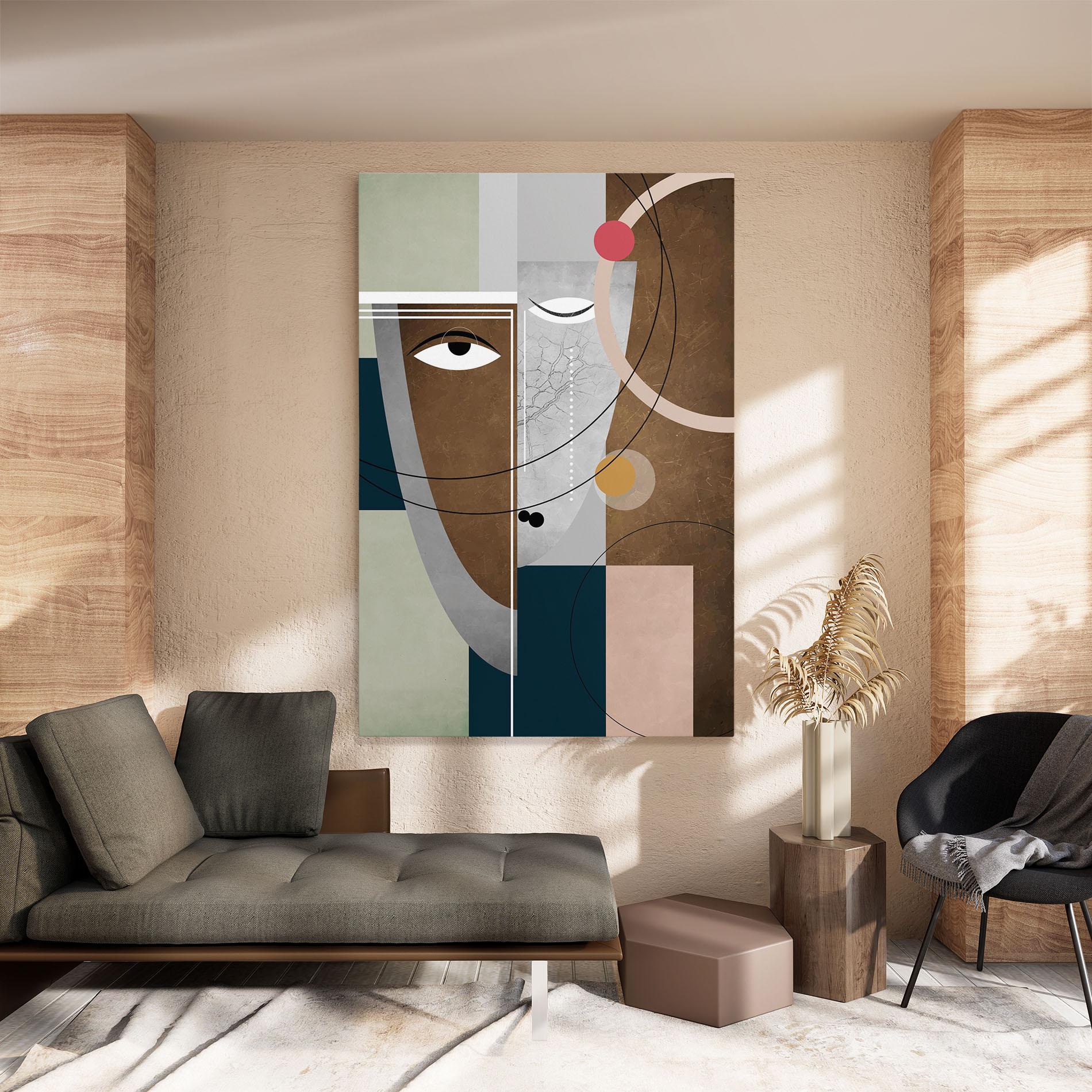 Vászonkép Abstract Brown Face mockup 8