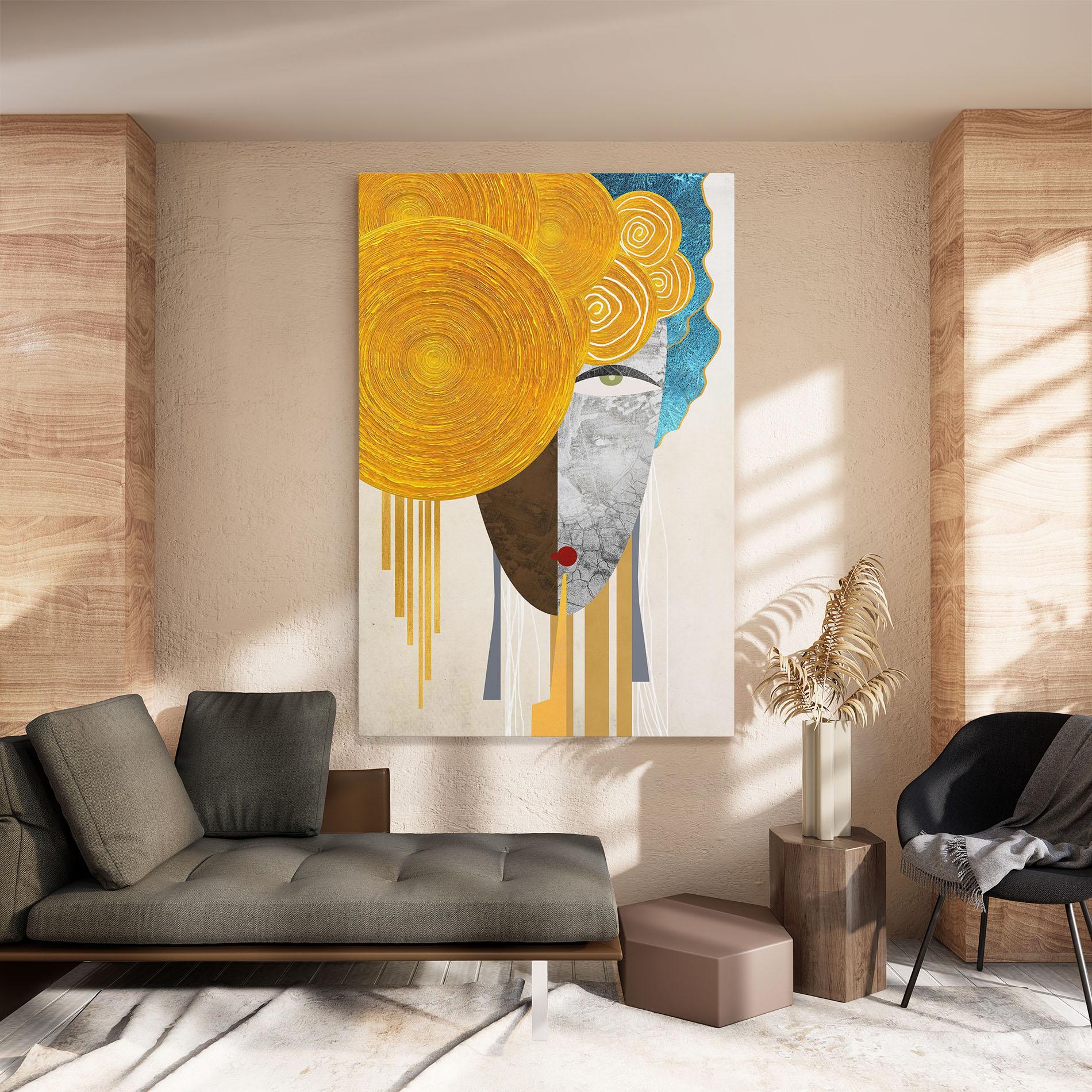 Vászonkép Abstract Grey Face 1 mockup 8