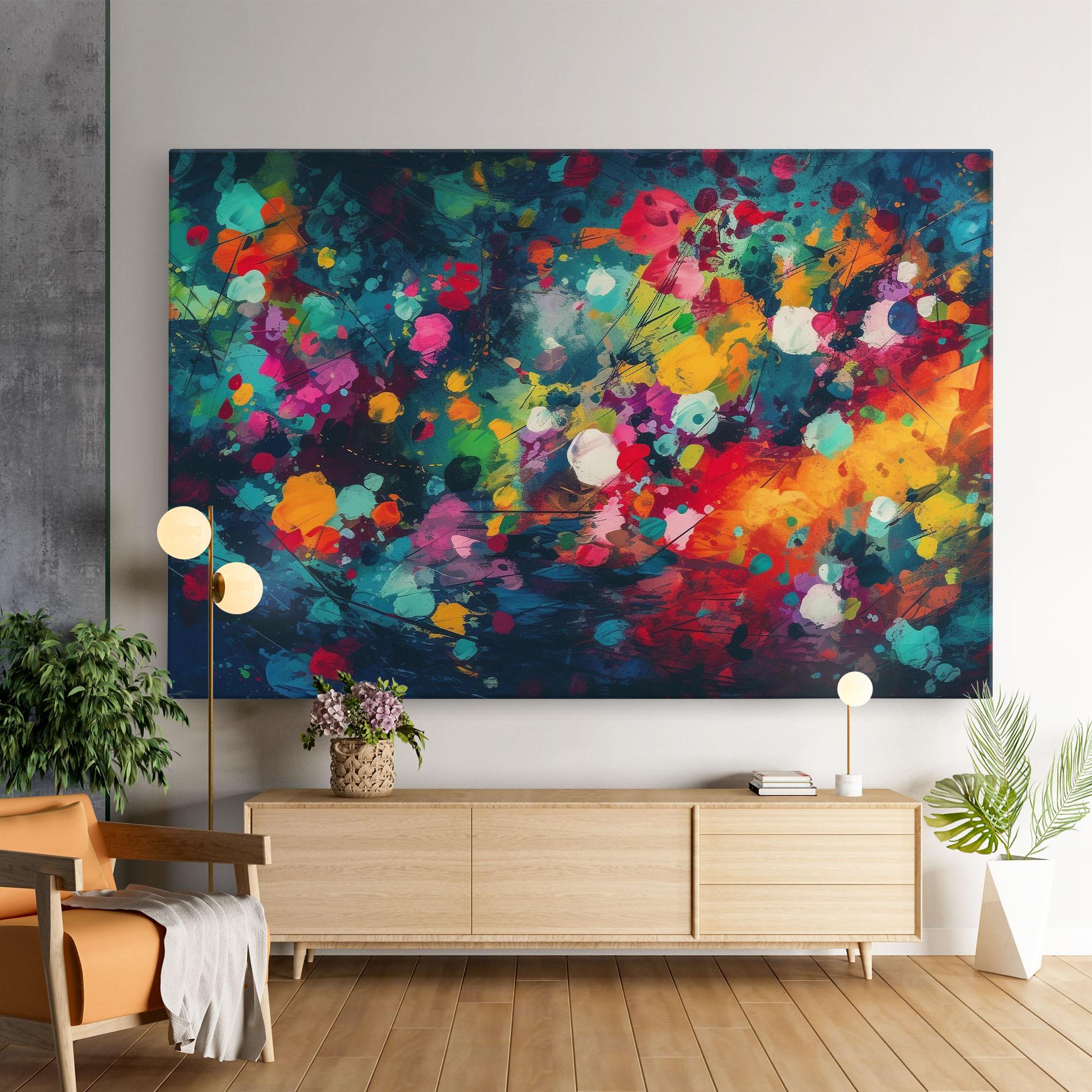 Vászonkép Colors Blue Background mockup 9