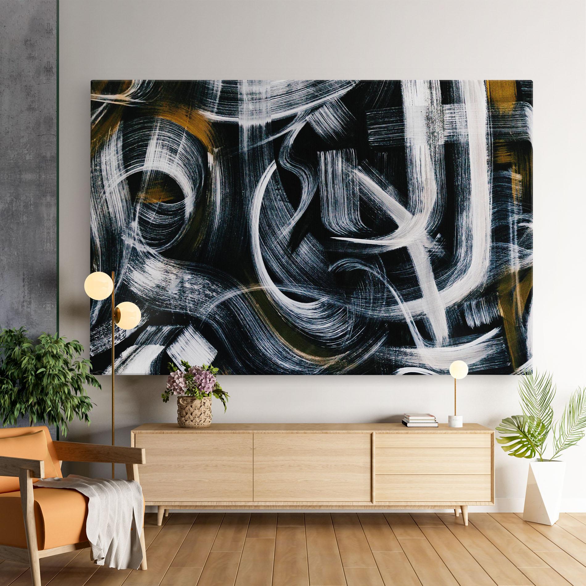 Vászonkép White Brush Lines mockup 9