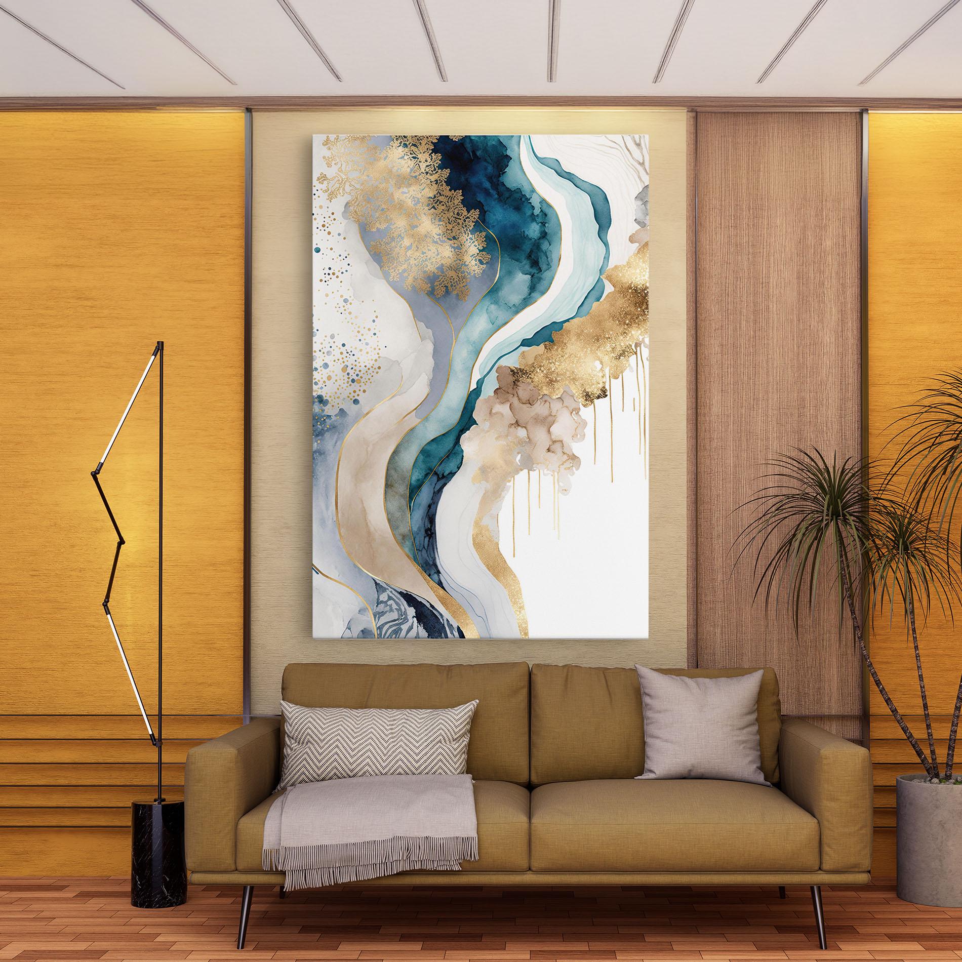 Vászonkép Light Blue Waves mockup 9