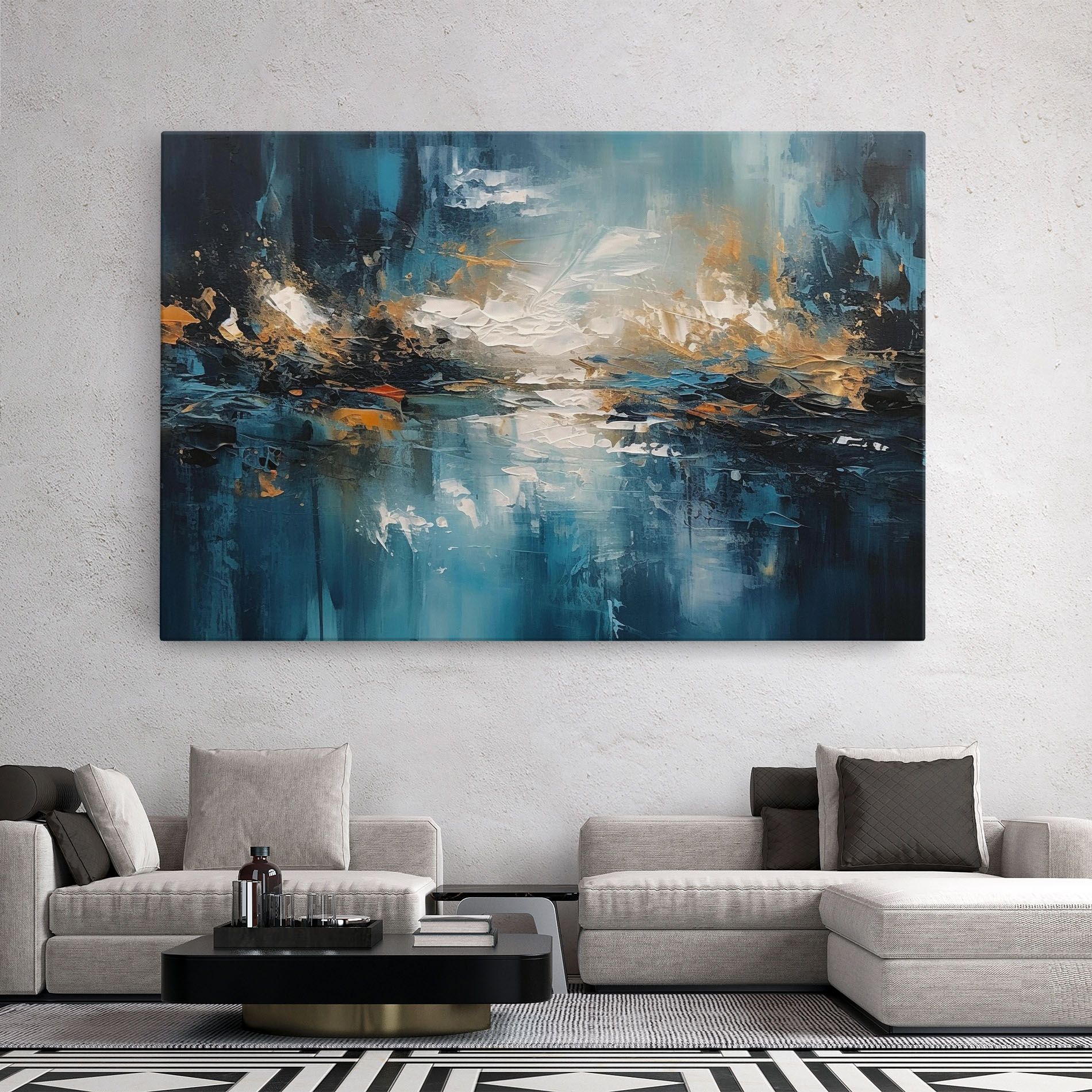 Abstract Blue Art mockup 2