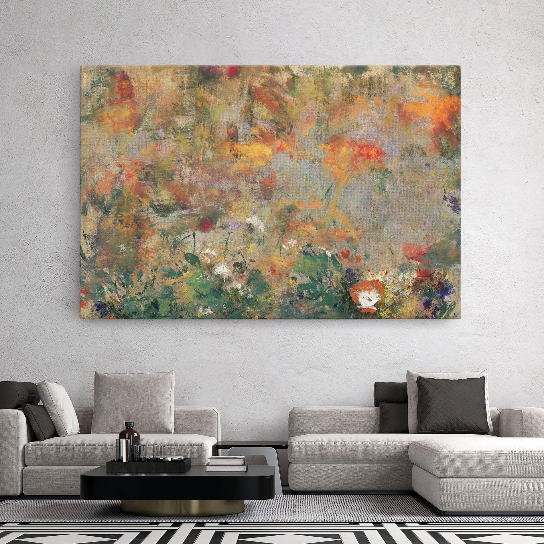 Vászonkép Abstract Flowers mockup 2