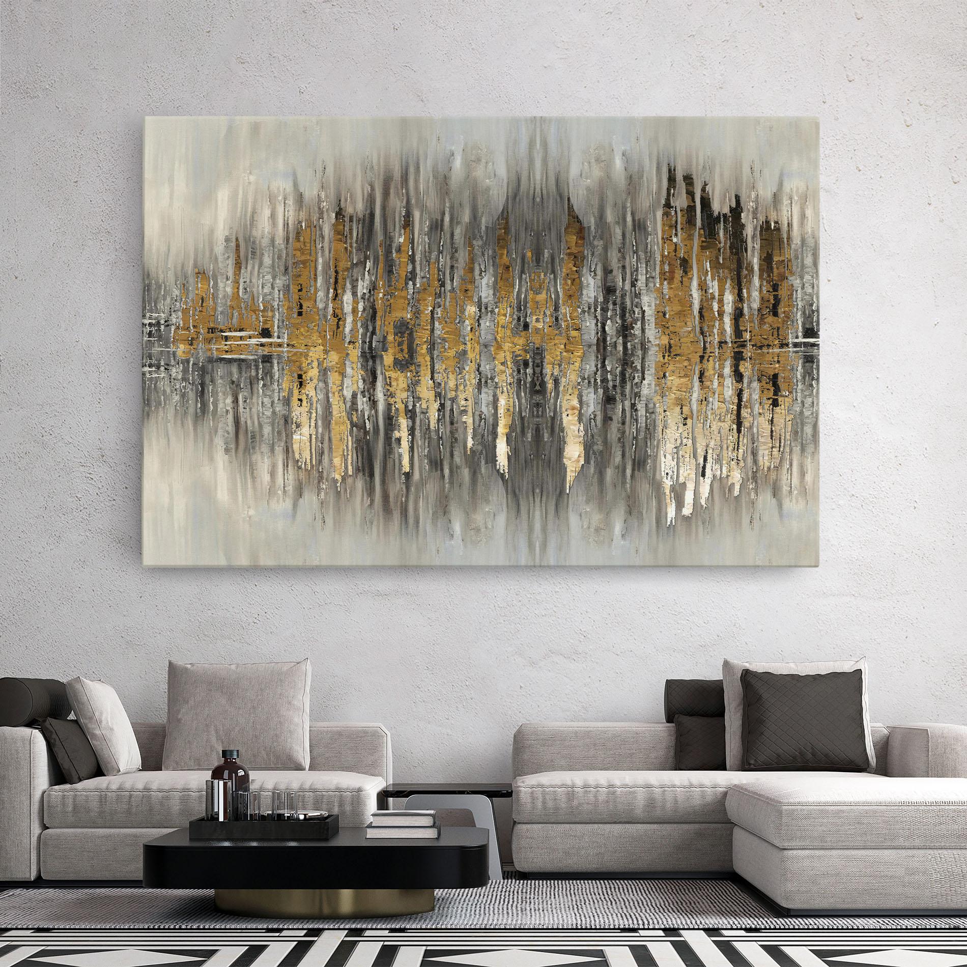 Vászonkép Acrylic Silver Paint mockup 2