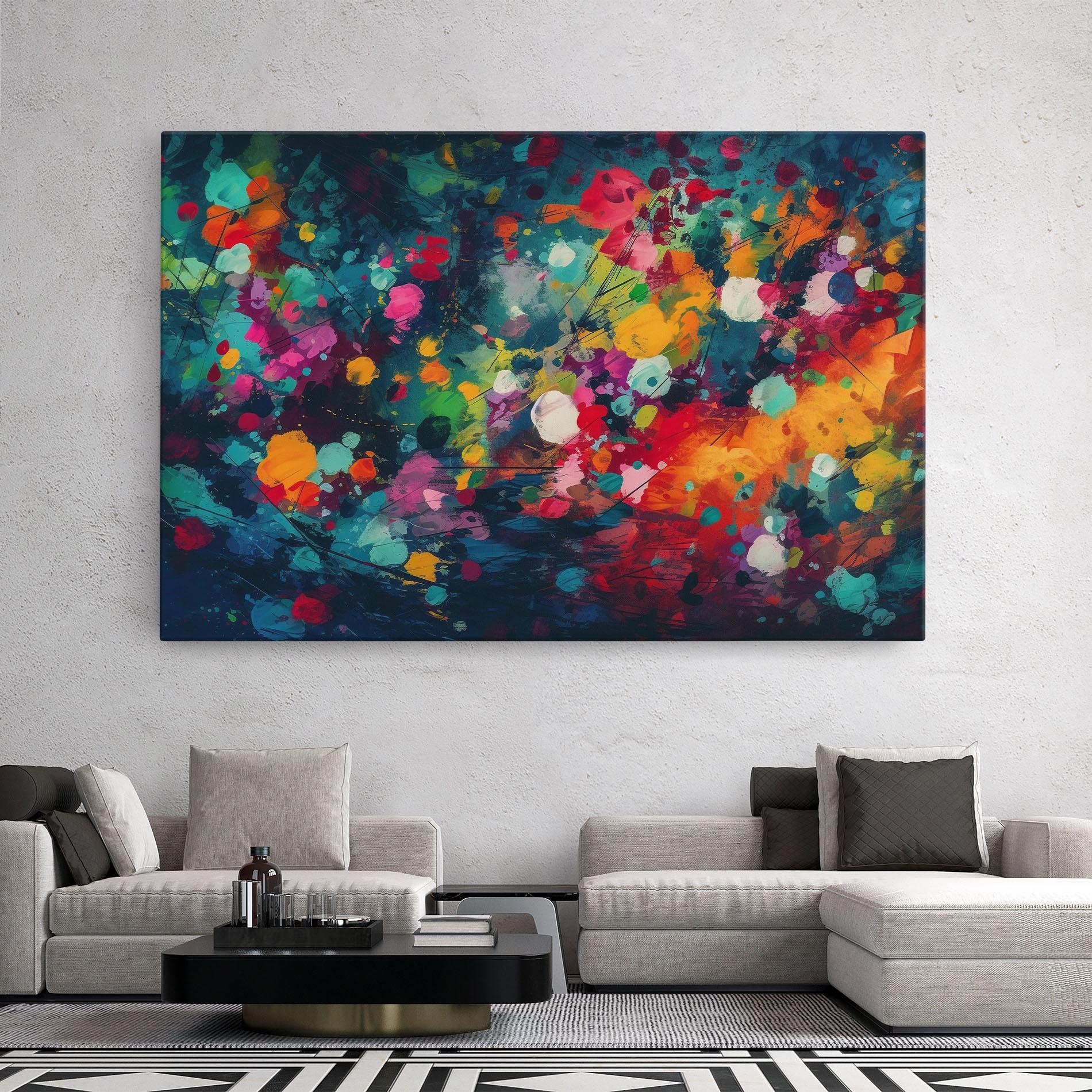 Vászonkép Colors Blue Background mockup 2