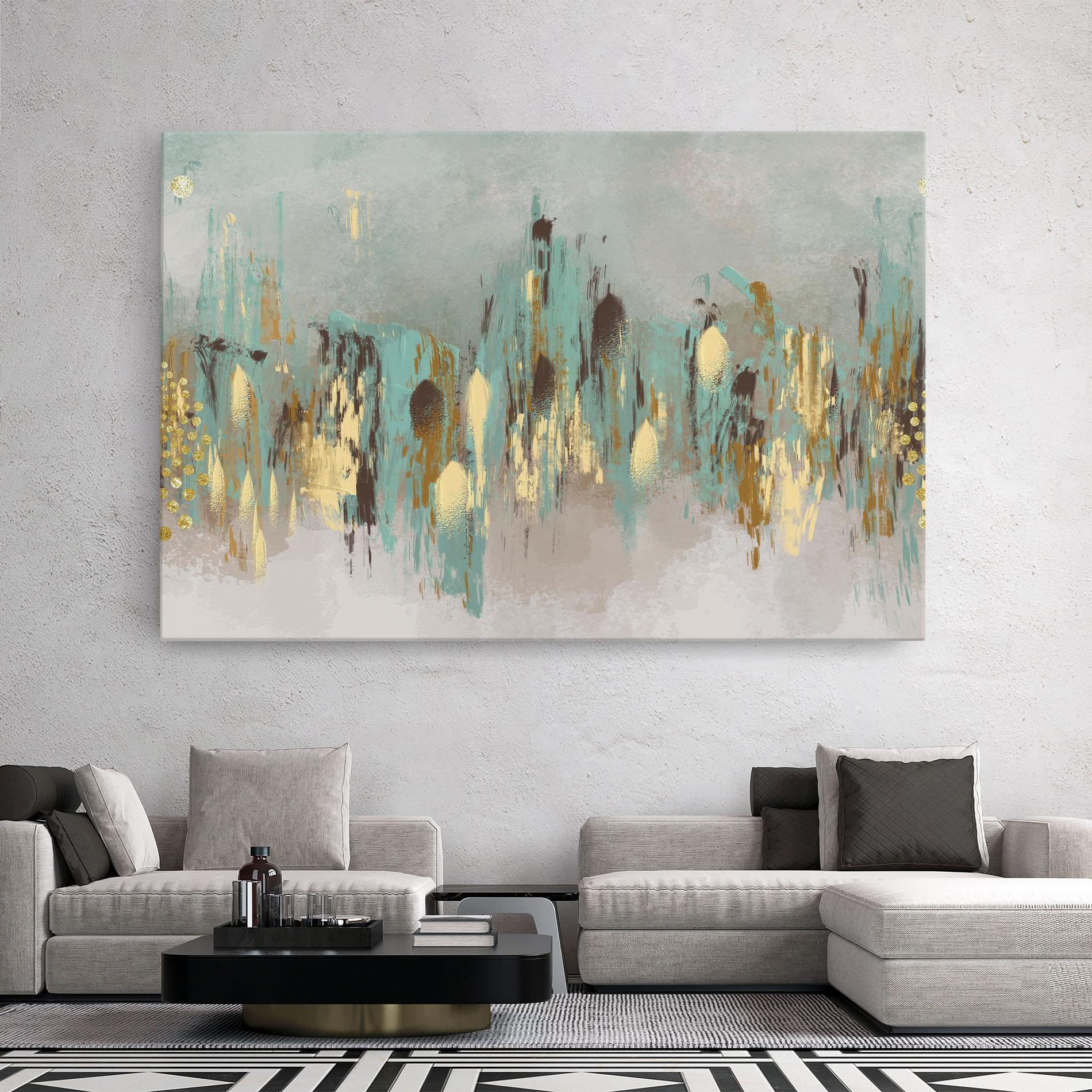 Vászonkép Gold Spiral Points mockup 2