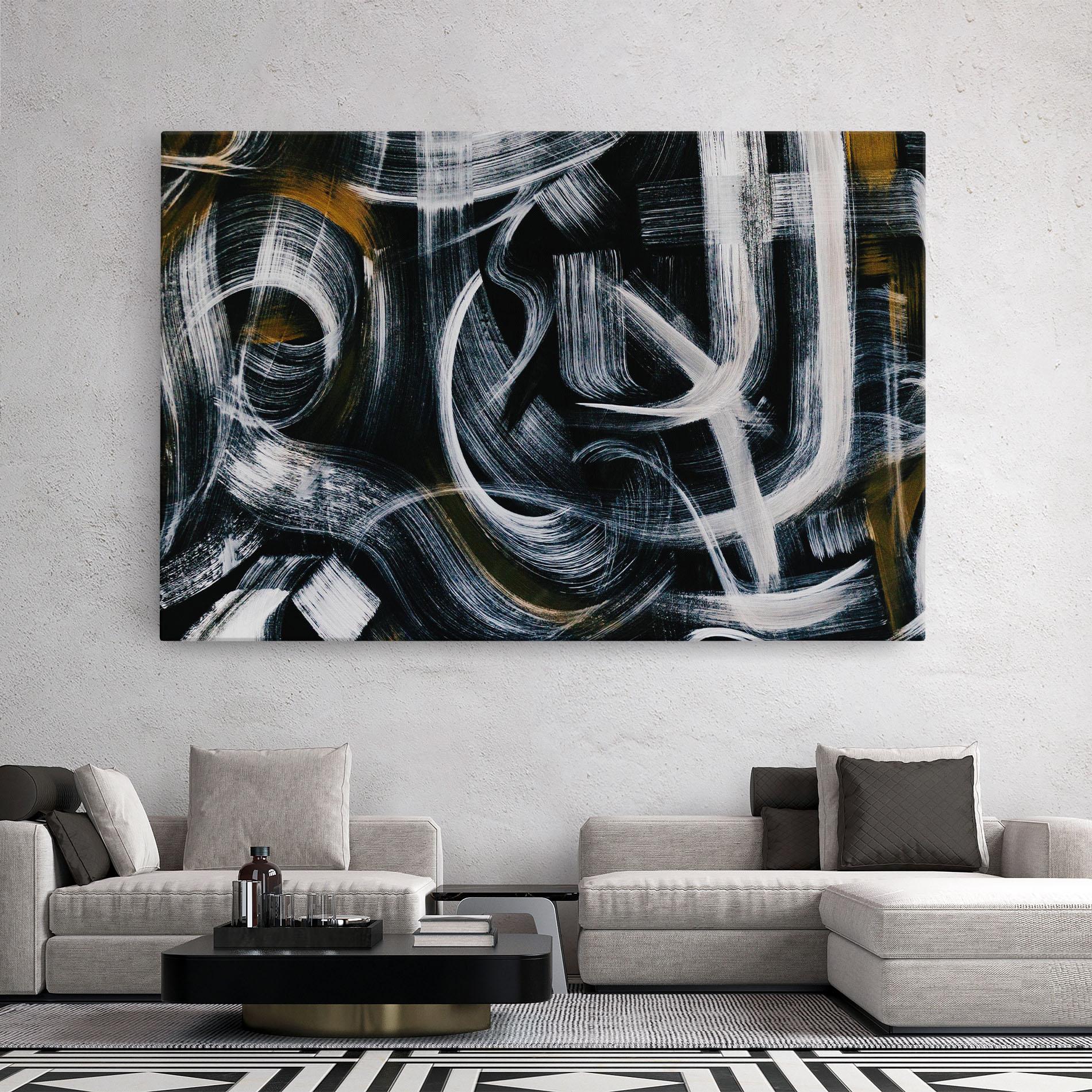 Vászonkép White Brush Lines mockup 2