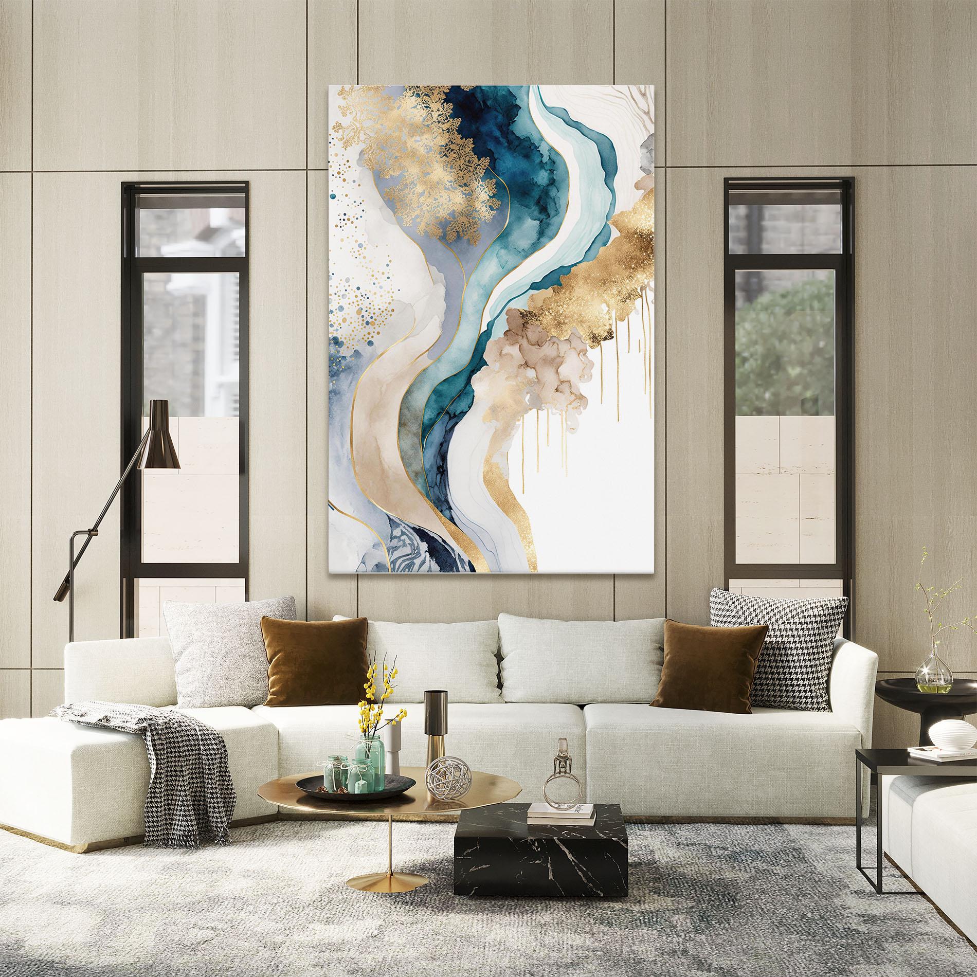 Vászonkép Light Blue Waves mockup 2