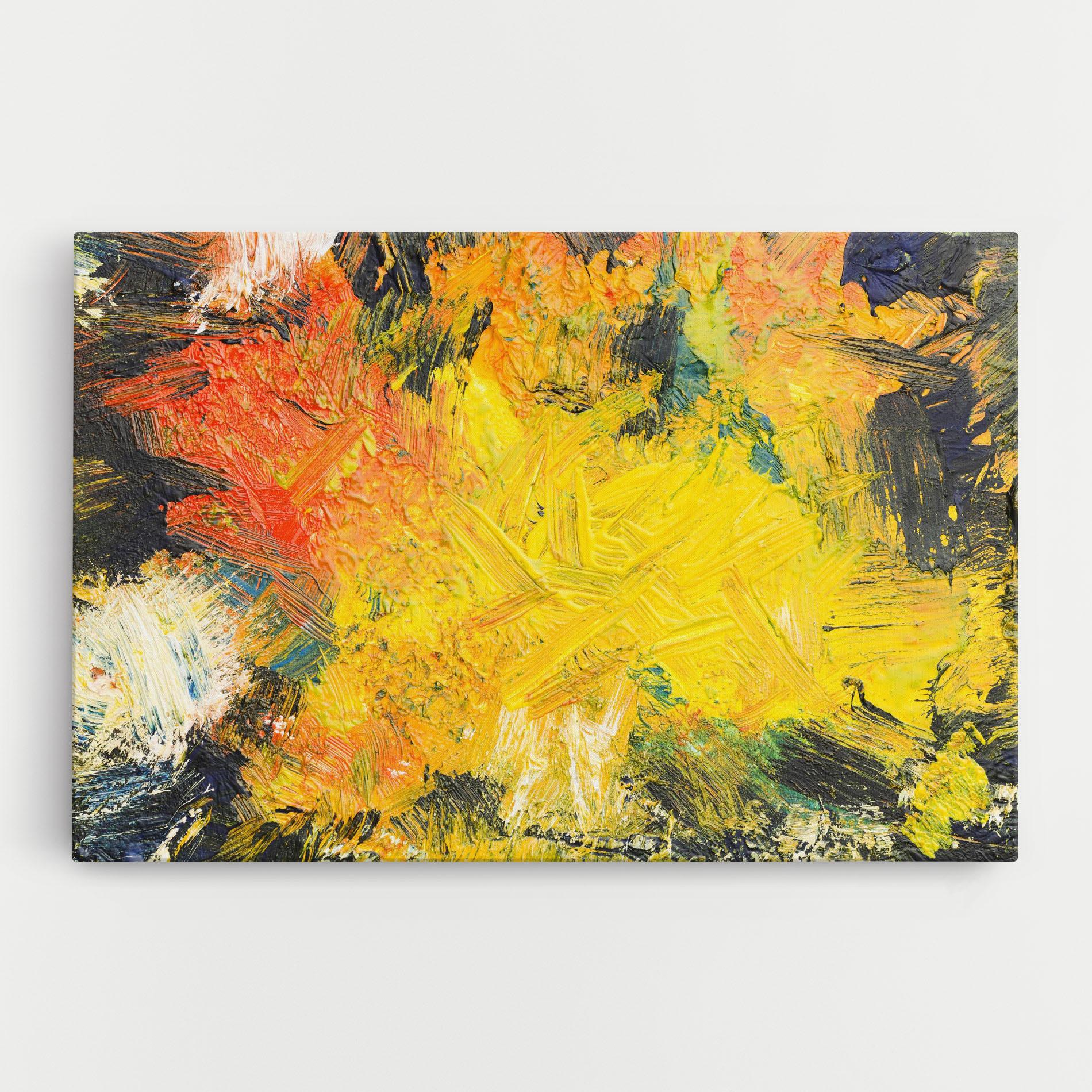 Vászonkép Artistic Yellow Painting mockup 0