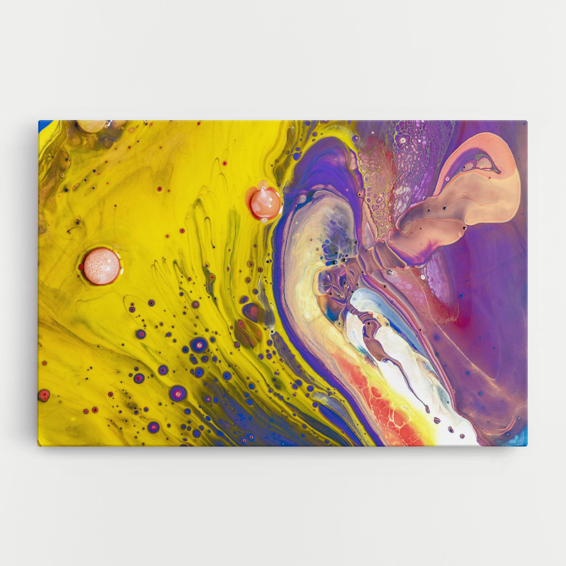 Vászonkép Colorful Liquid Marble mockup 0