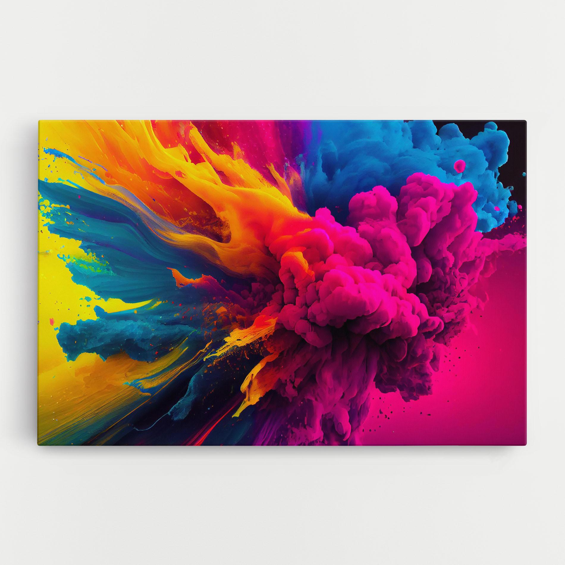 Vászonkép Colorful Paint Explosion mockup 0