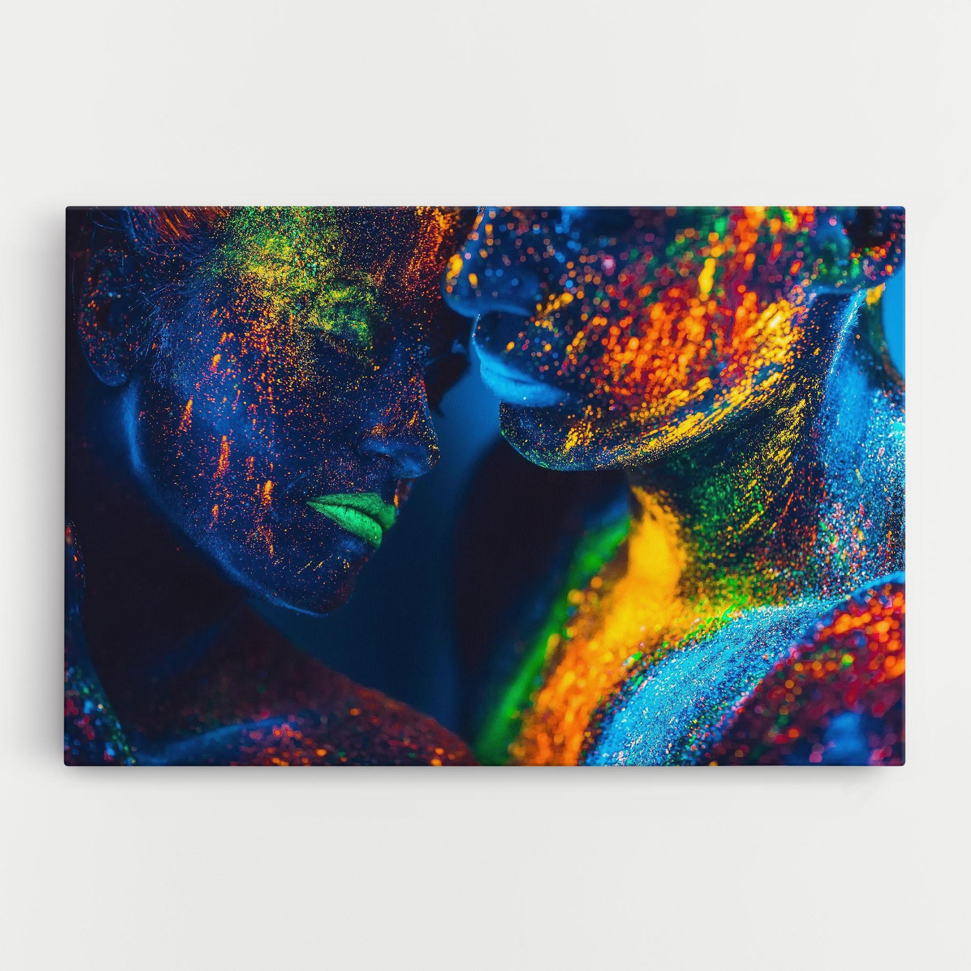 Vászonkép Fluorescent Green Lips mockup 0