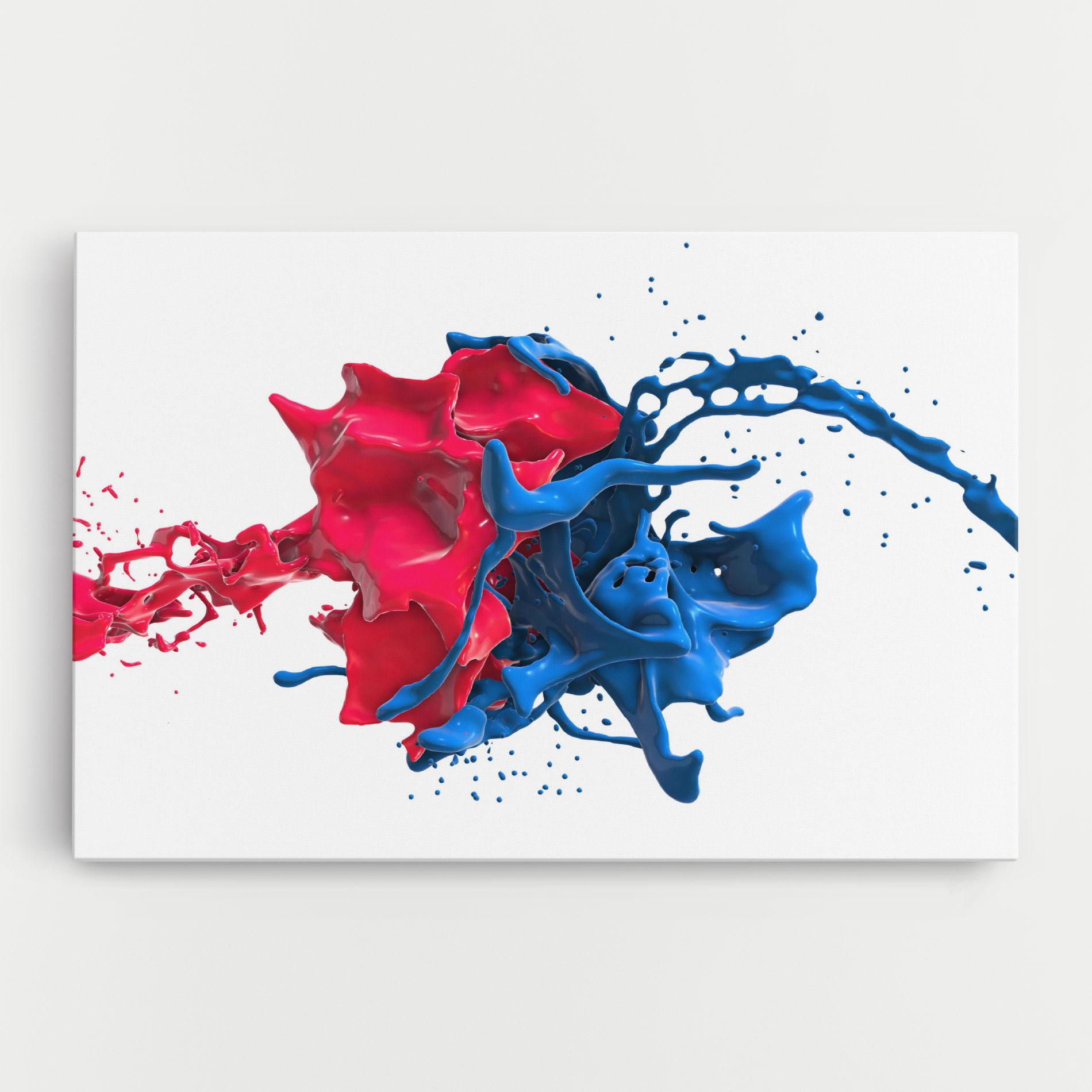 Vászonkép Pink And Blue Splash mockup 0