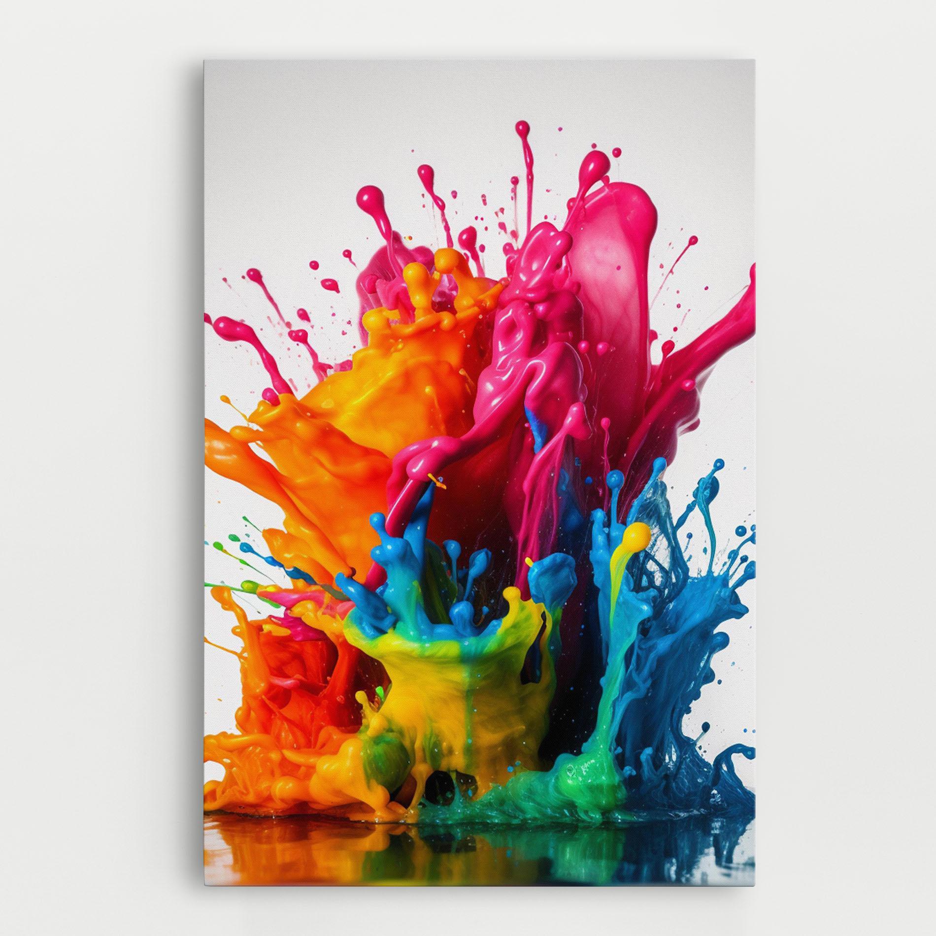 Vászonkép Colorful Explosion Paint mockup 0