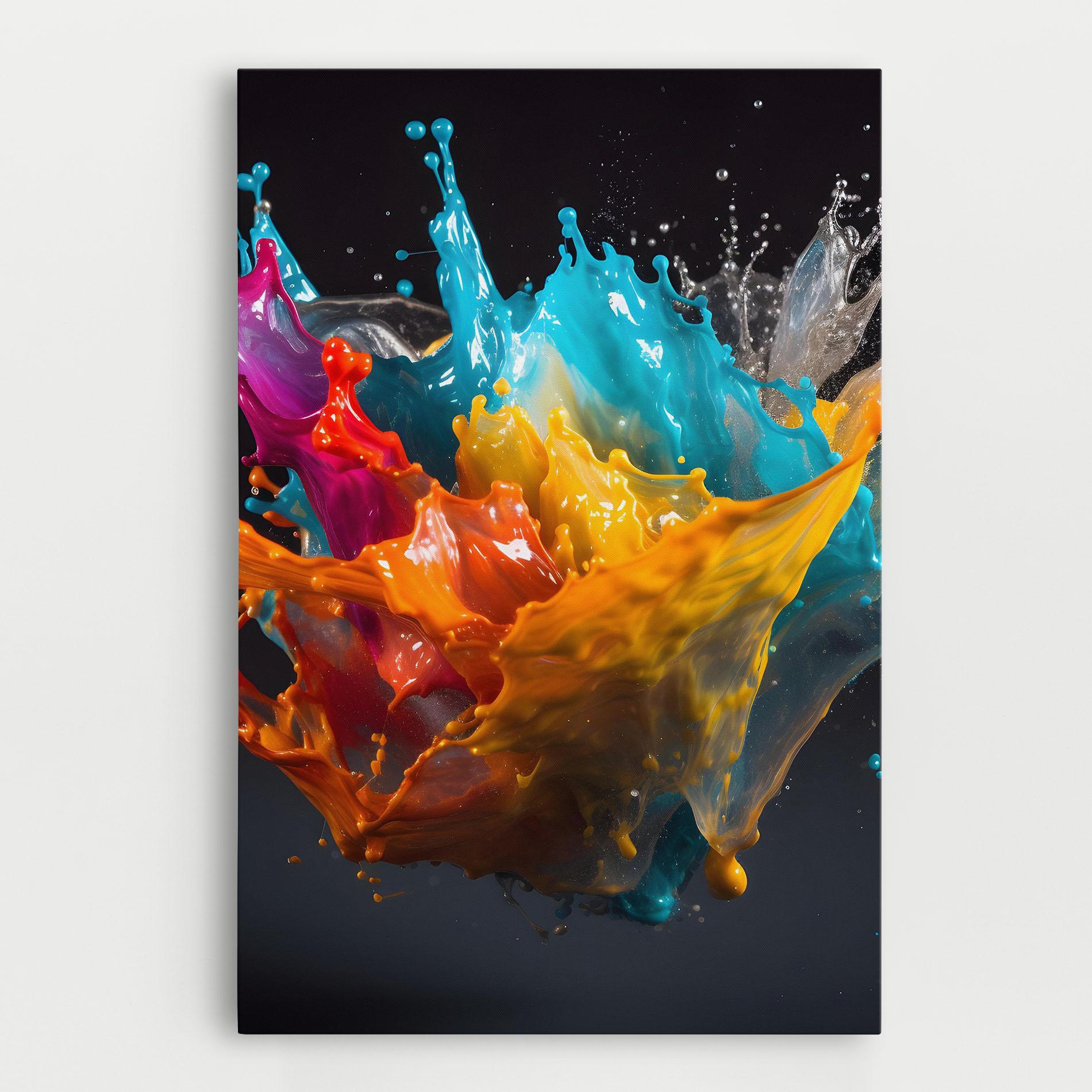 Vászonkép Colorful Splash Floating mockup 0