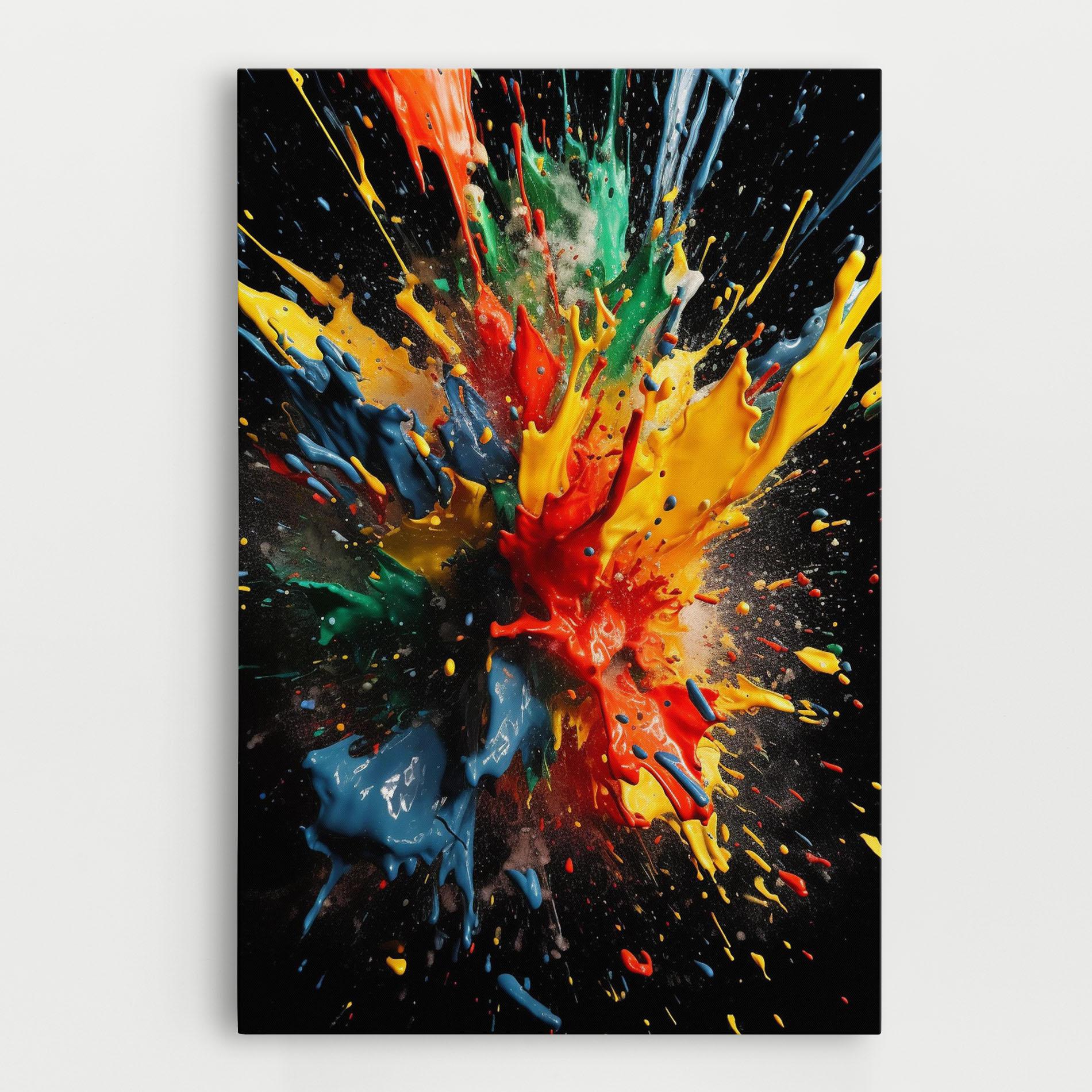 Vászonkép Floating Color Splash mockup 0